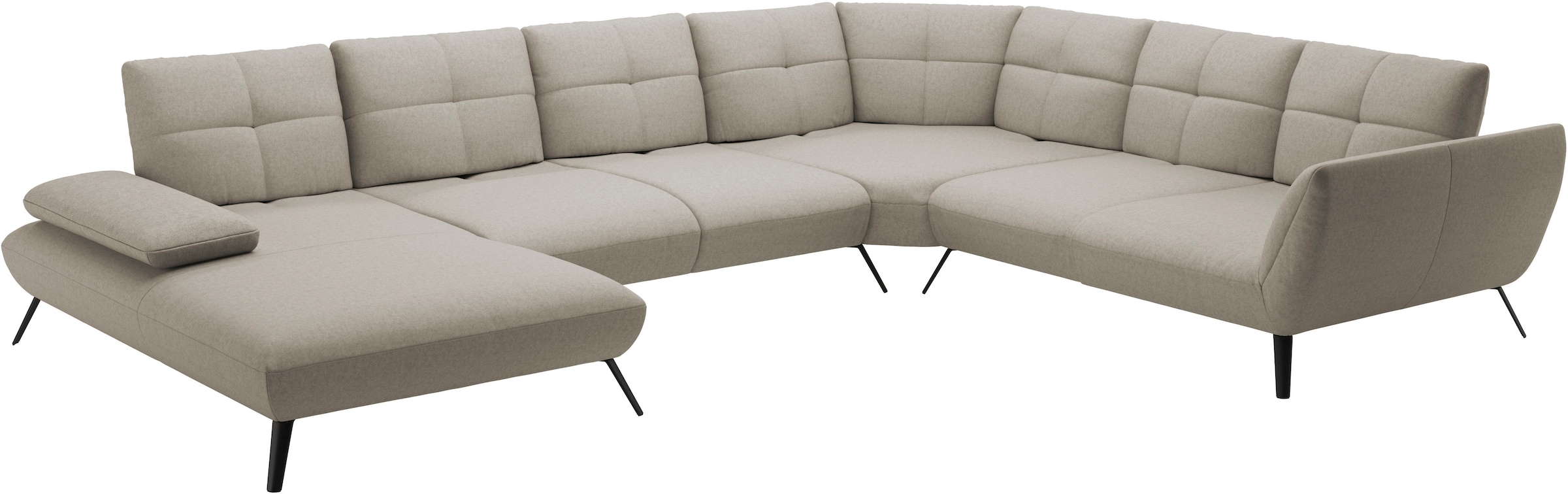 OTTO home Wohnlandschaft »Mikado U-Form« inkl. Sitztiefenverstellung und Armteilverstellung