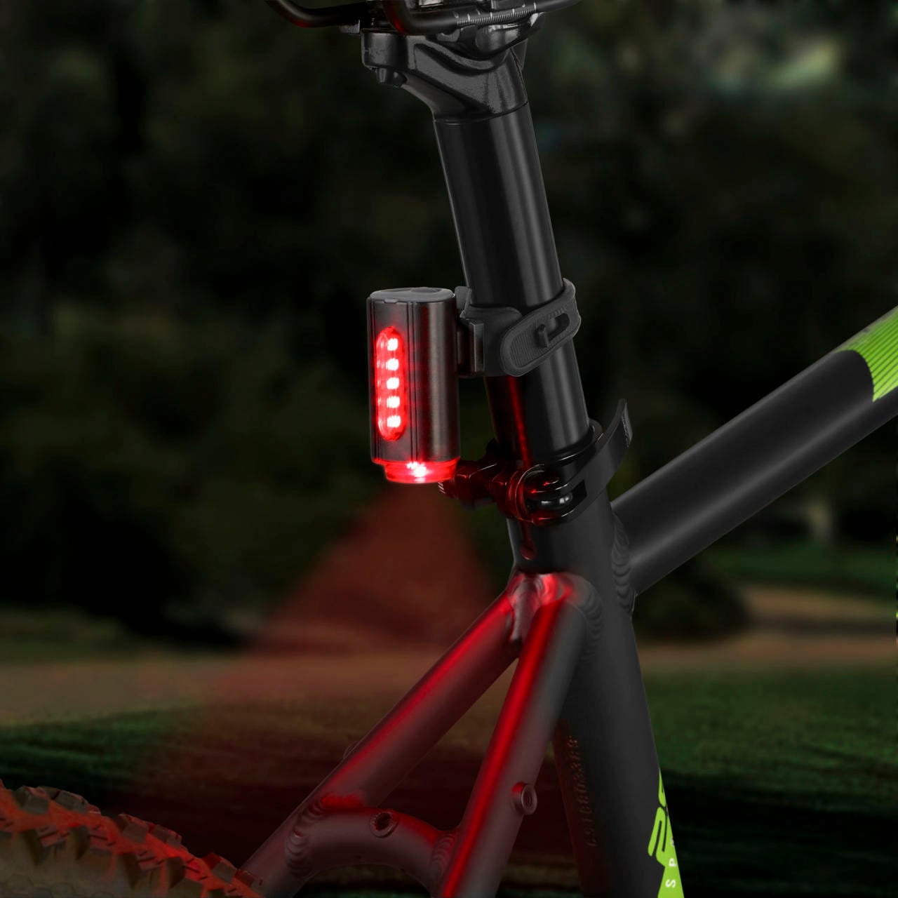 Front- bei und mit FISCHER Fahrradbeleuchtung, Rücklicht), (Set, zusätzlicher 3, Bodenleuchte Fahrrad