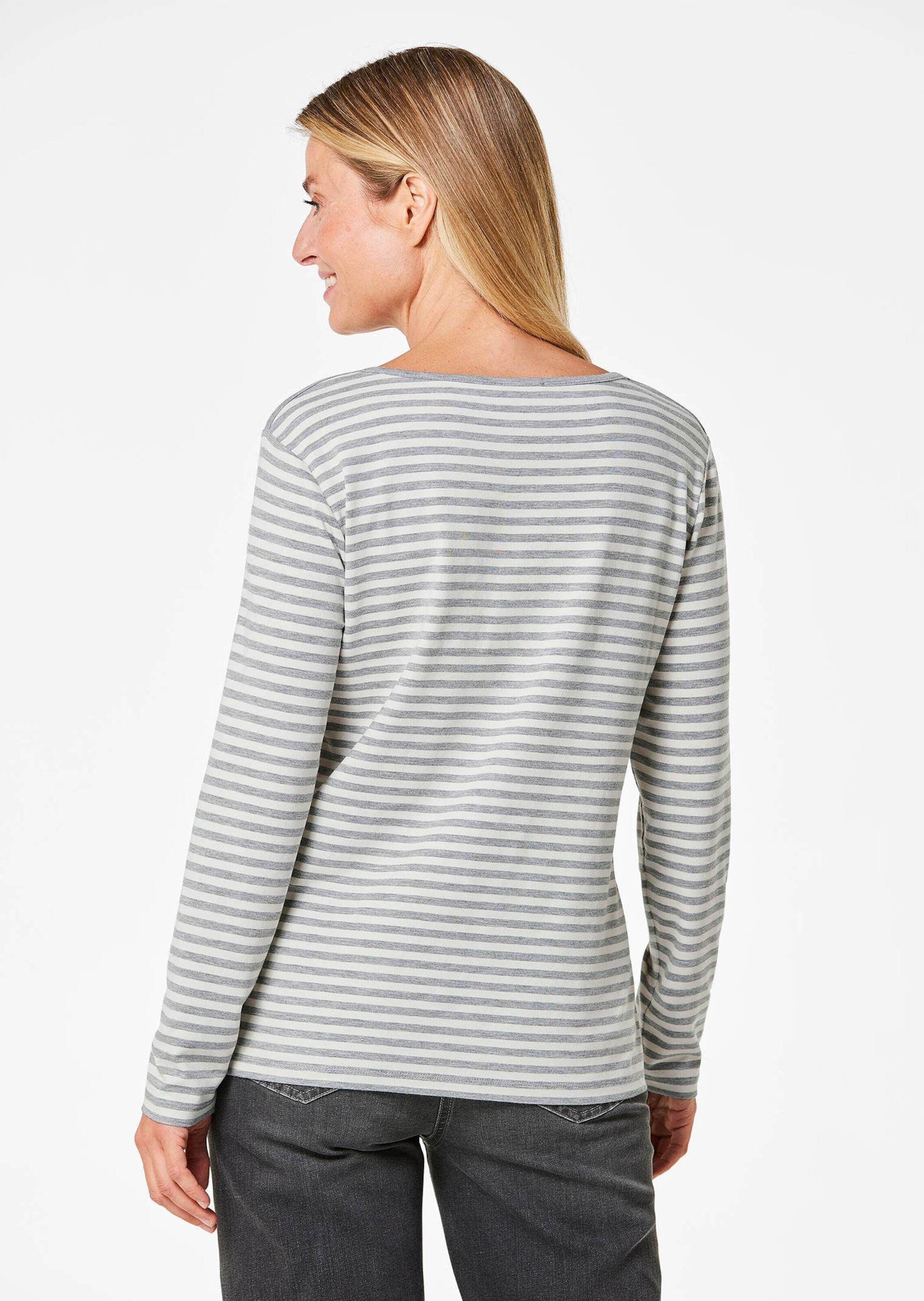 GOLDNER Longpullover »Ringelshirt Ringelshirt mit U-Boot-Ausschnitt«