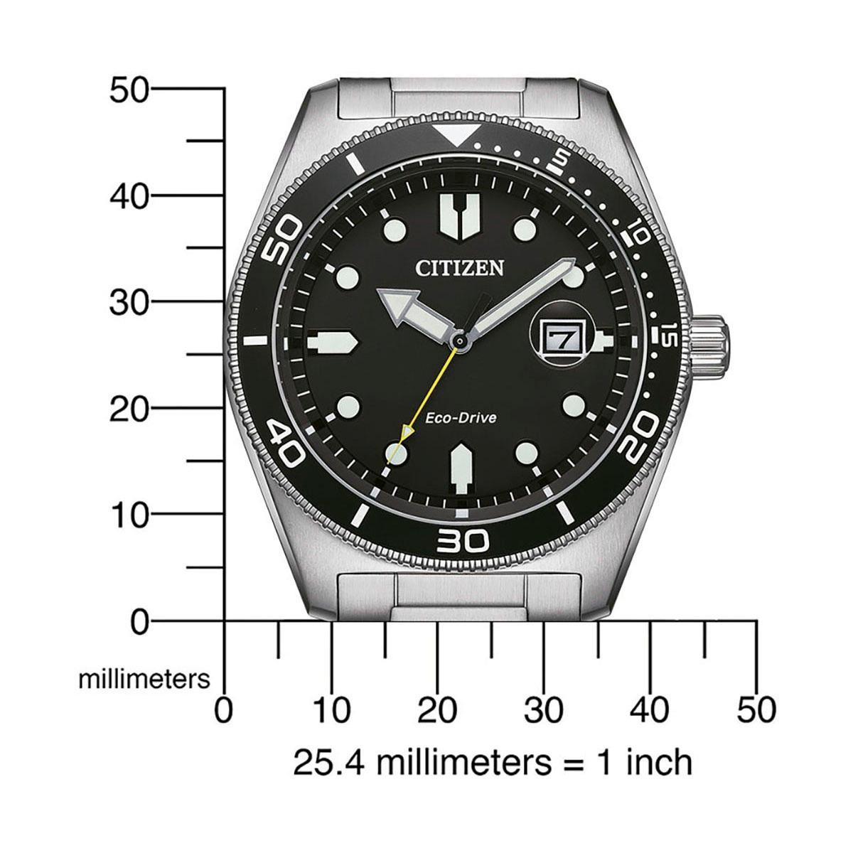 Citizen Solaruhr, Armbanduhr, Herrenuhr, Edelstahlarmband, bis 10 bar wasserd.