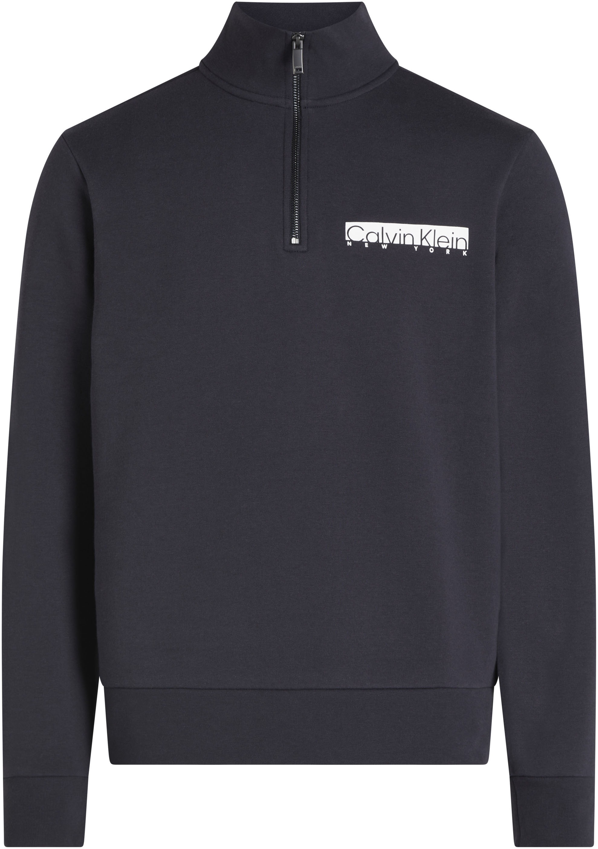 Calvin Klein Big&Tall Sweatshirt »BT_NY CHEST BOX LOGO Q-ZIP«, in Großen Größen mit Logoprint