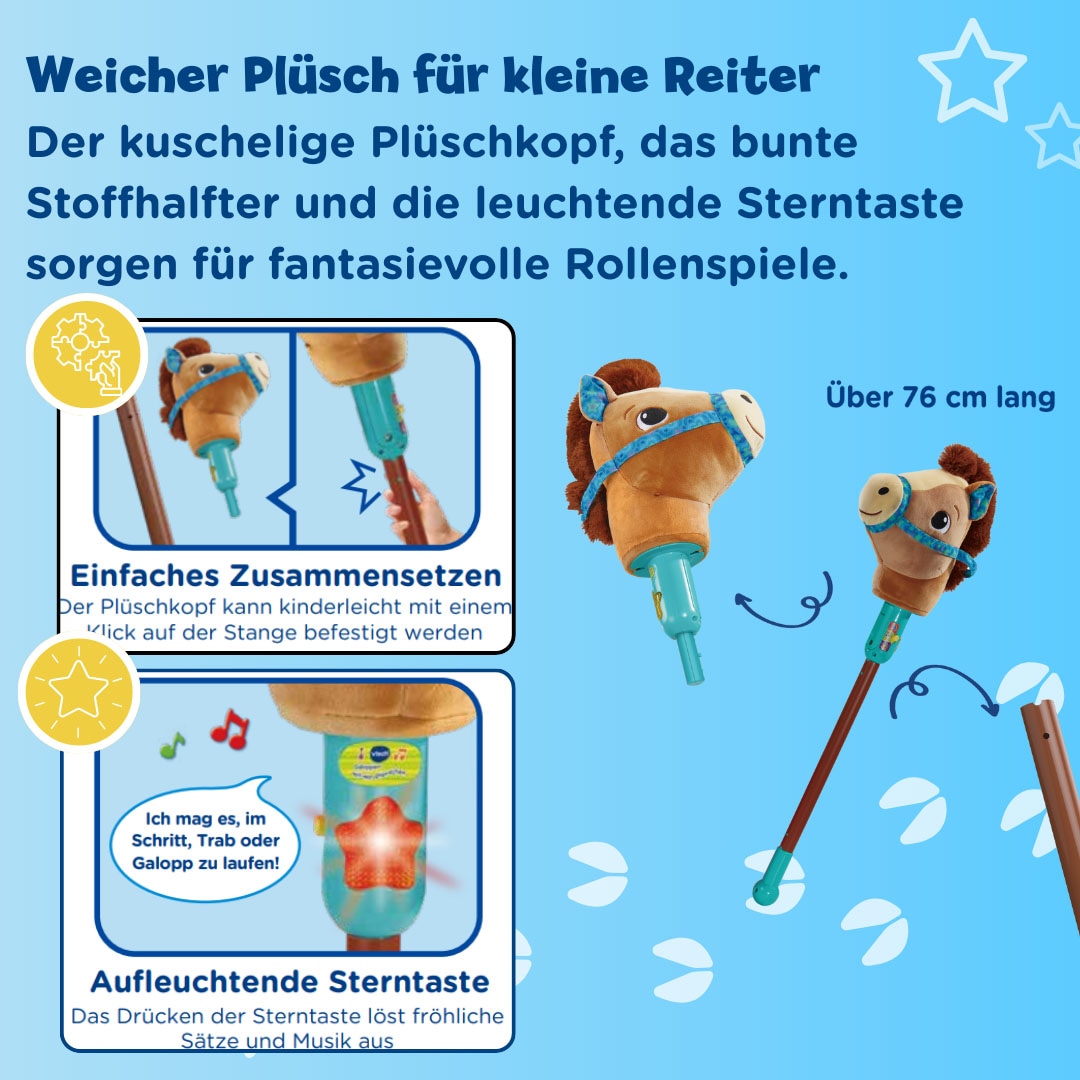 Vtech® Steckenpferd »Vtech Baby, Galoppier-mit-mir-Pferdchen« mit Soundeffekten