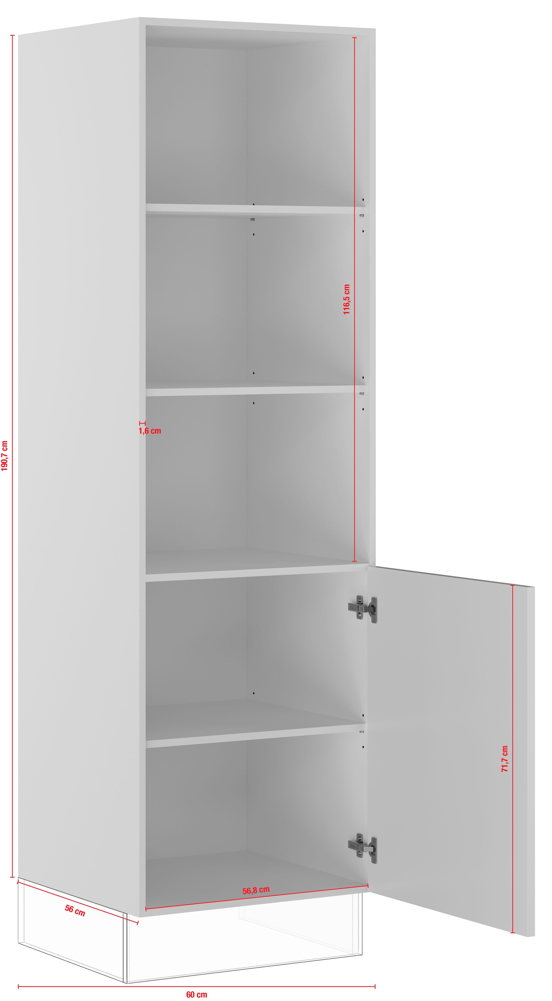 IMPULS KÜCHEN Seitenschrank »"Turin", Breite 60 cm«