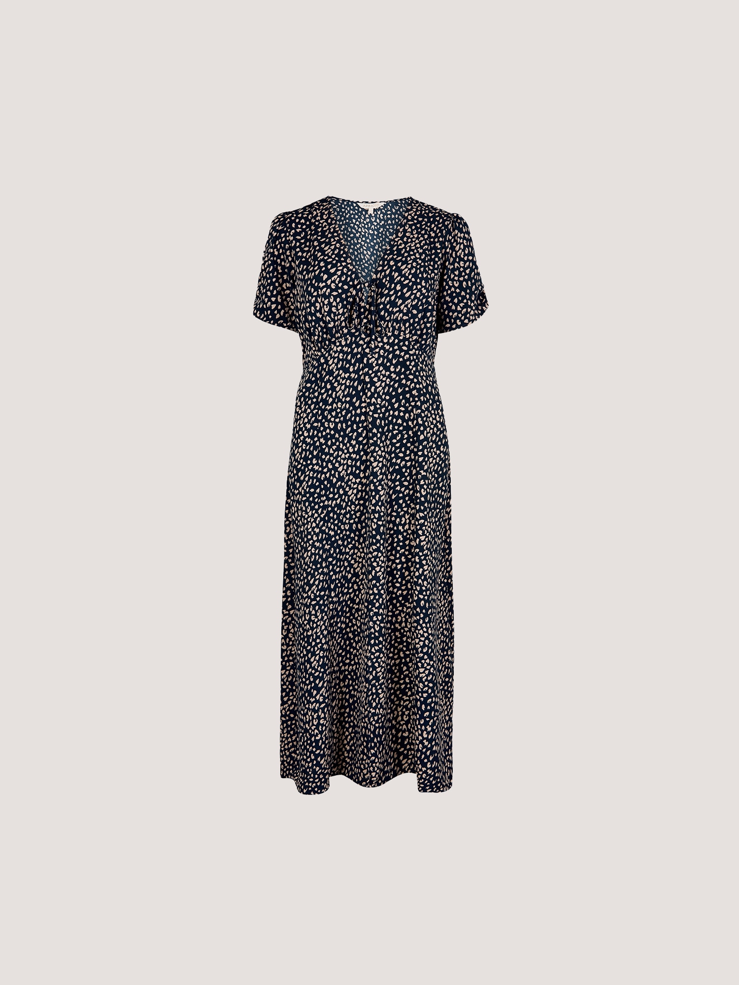 Apricot Druckkleid »Animalprintkleid« 2 tlg. mit zarten Raffungen