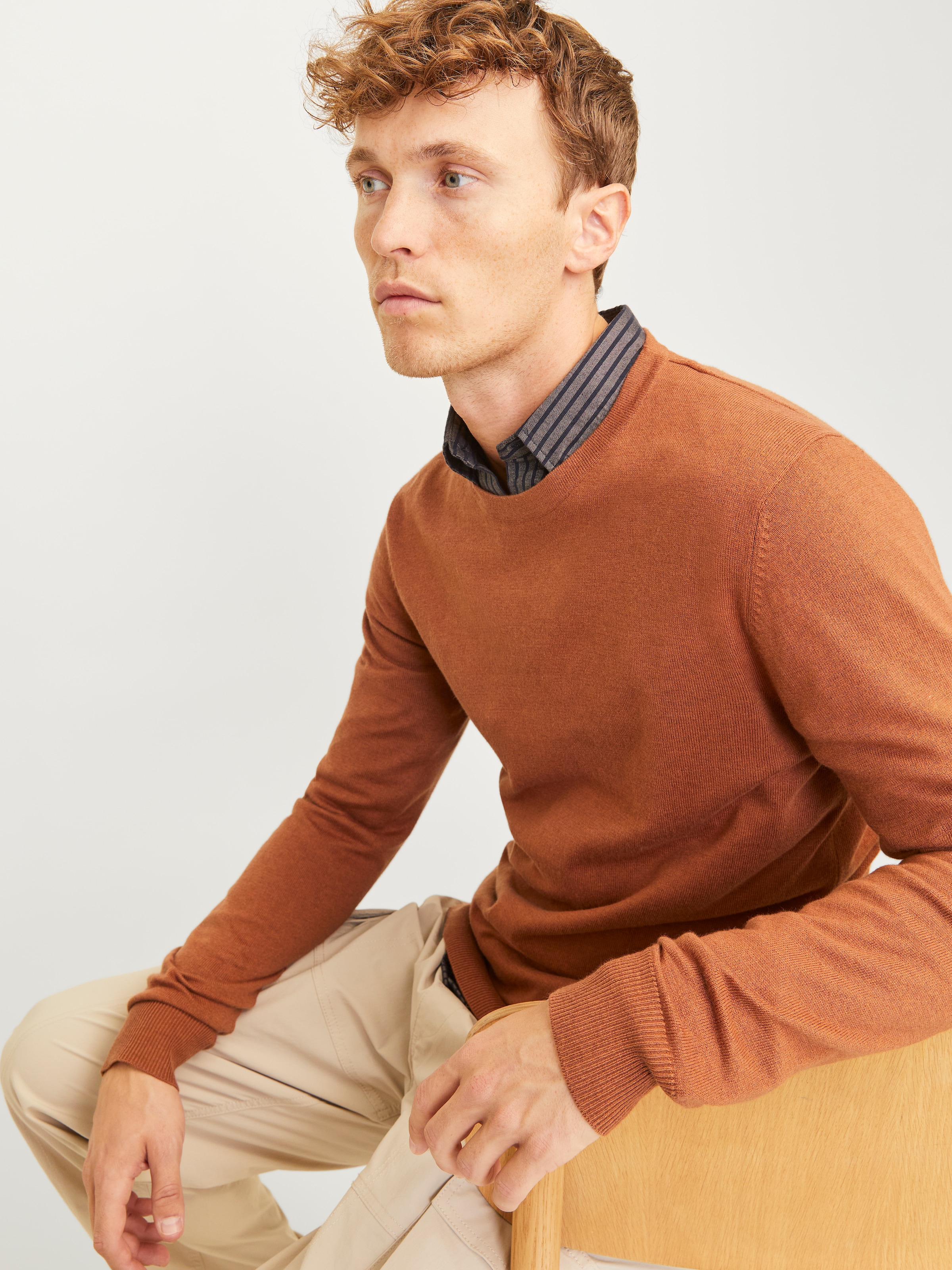 Jack & Jones Strickpullover »JJEEMIL KNIT CREW NECK NOOS«, mit Rundhalsausschnitt