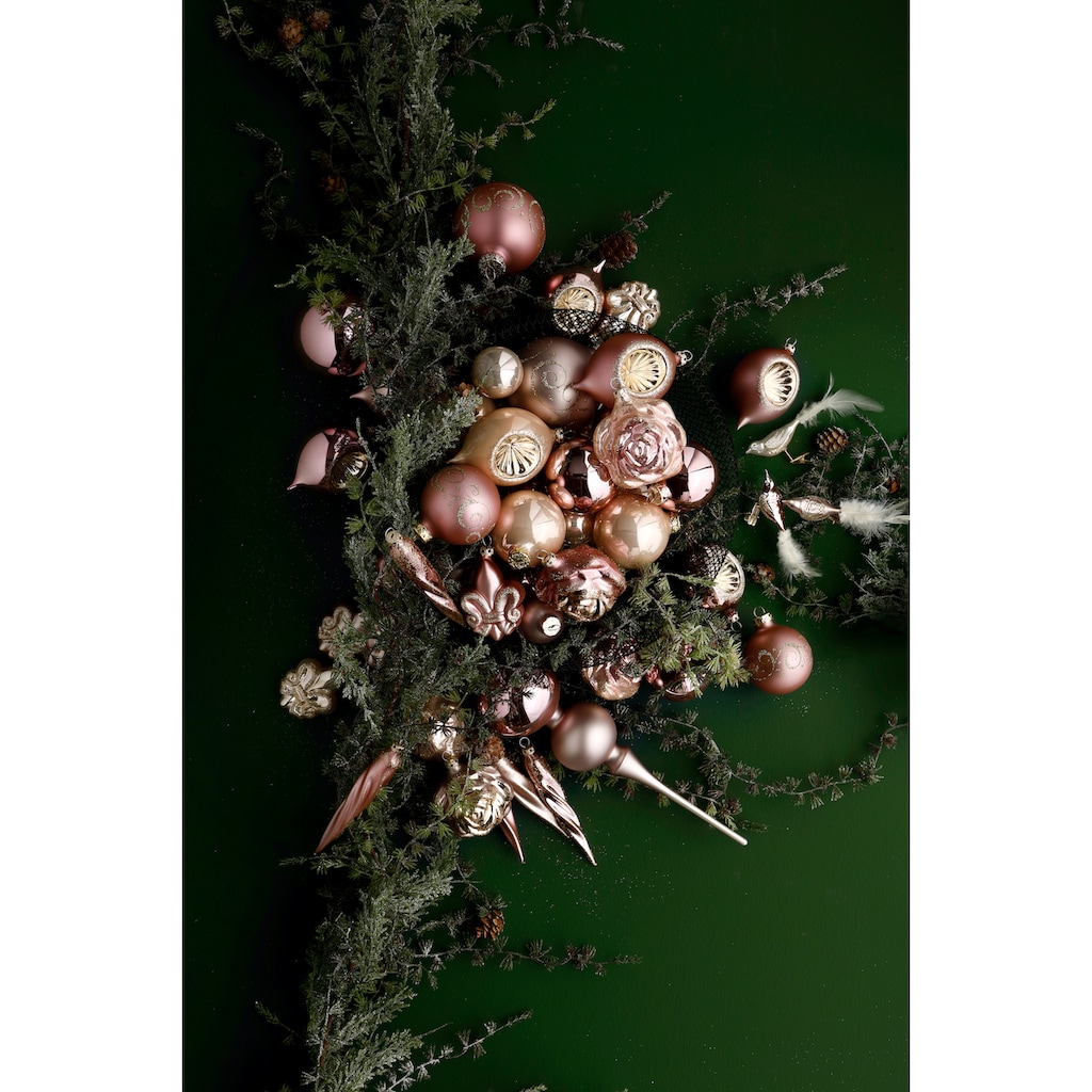 Thüringer Glasdesign Christbaumschmuck »Lilien Deluxe, Weihnachtsdeko, Christbaumschmuck«, (Set, 6 tlg.)