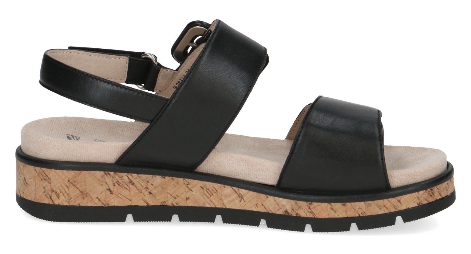 Caprice Keilsandalette, Riemchensandale, Sommerschuh, Klettverschluss unter der Zierschnalle