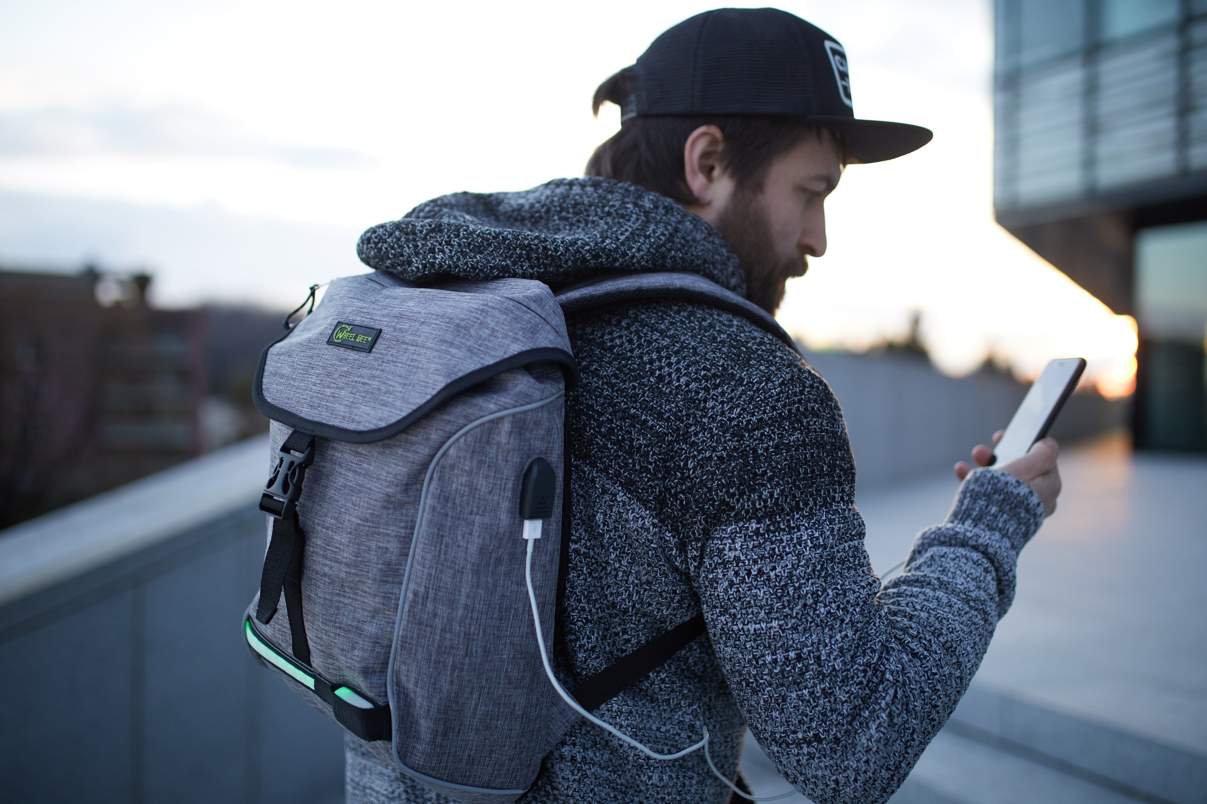 Wheel-Bee Schulrucksack »Wheel Bee Backpack City Lights«