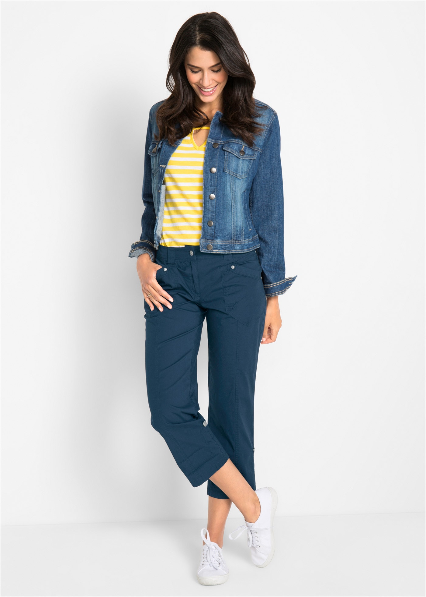 bonprix Cargohose  Stretch-Cargo-Hose, 3/4-Länge