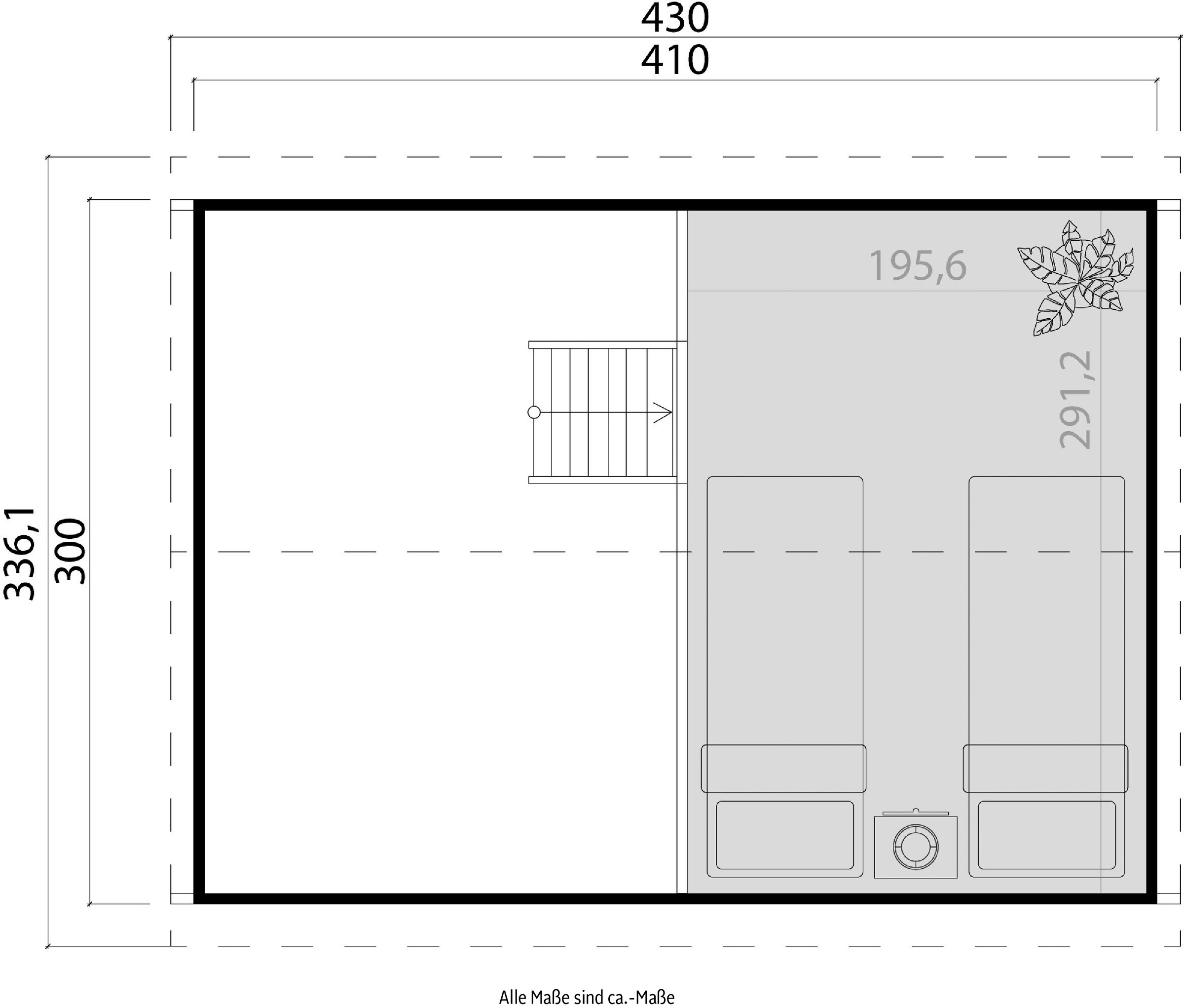 LASITA MAJA Gartenhaus »MURANO«, (Set, inkl. Fussbodenbretter zum verlegen)