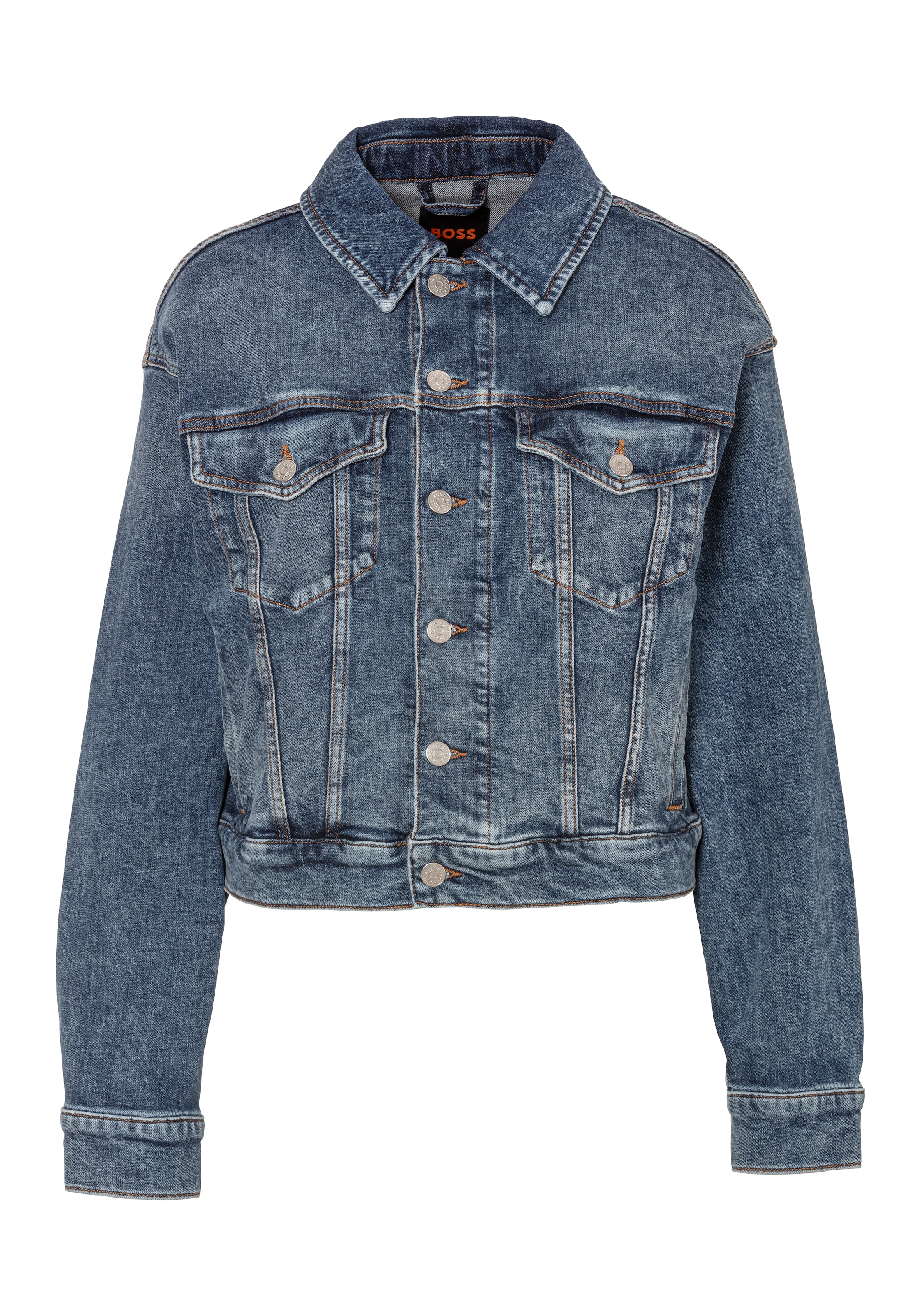 Jeansjacke »C_TRUCKER JACKET«, mit knöpfbaren Brusttaschen