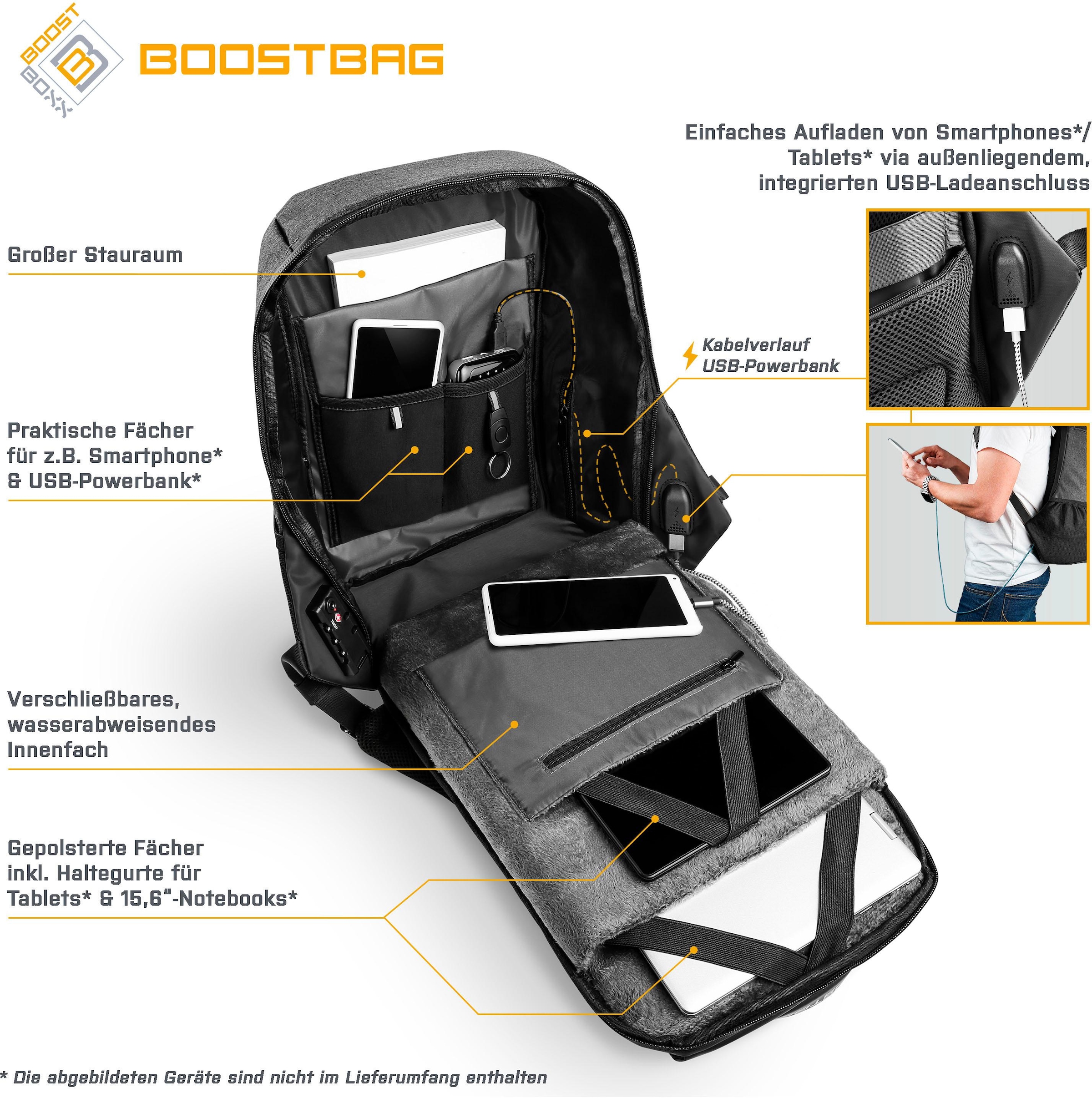 BoostBoxx Laptoprucksack »Boostbag Anti Theft«