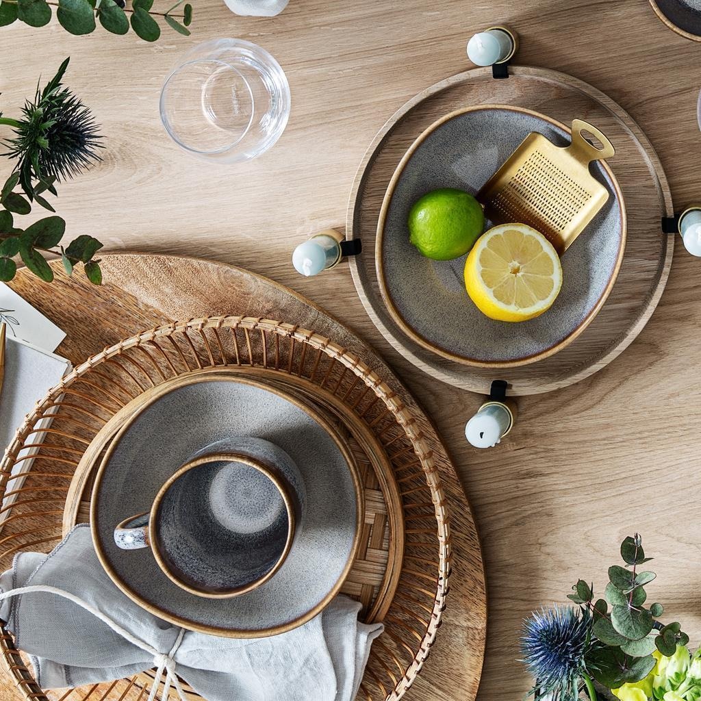 like. by Villeroy & Boch Geschirr-Set »Frühstücks-Set Lave 18er Set« Spülmaschinenfest, Mikrowellensicher