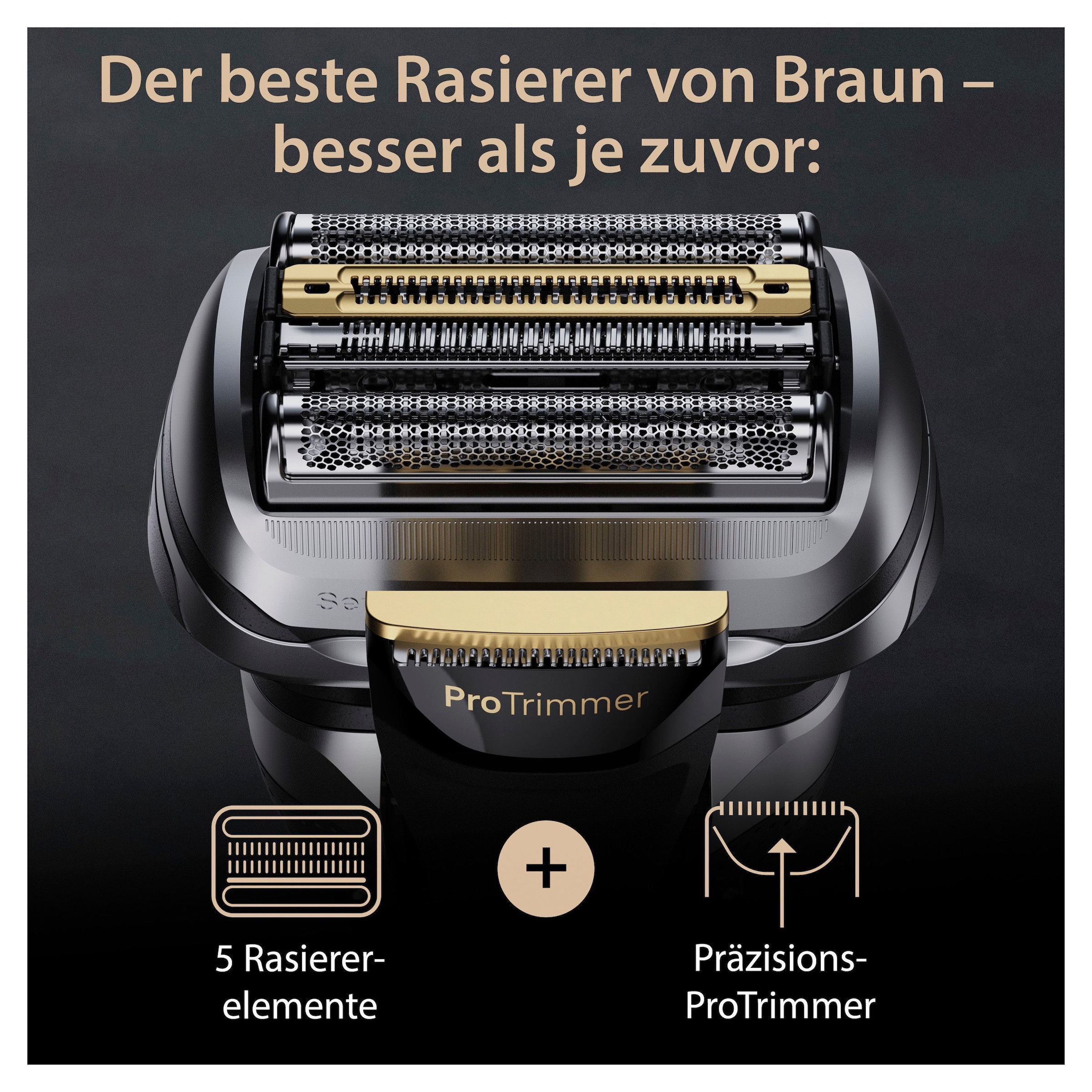 Braun Elektrorasierer »Series 9 Pro+ 9517s«, Precision ProTrimmer mit 3  Jahren XXL Garantie