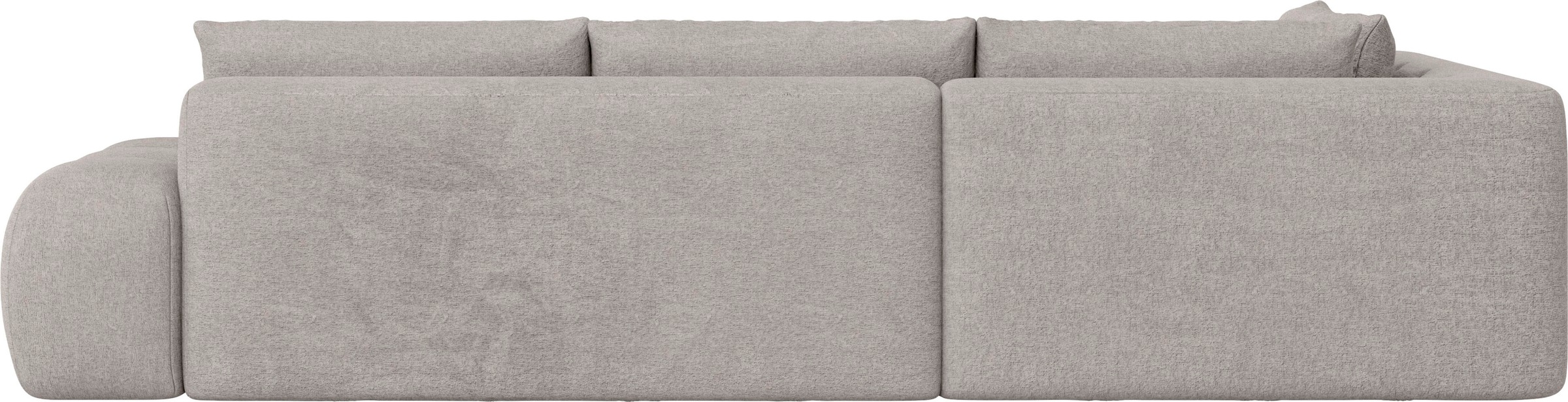 INOSIGN Ecksofa »AZITA Designsofa, elegant und bequem L-Form, Bubble-Optik«, lose Rückenkissen, traumhafte Steppung, Maße B/T/H: 352/210/72 cm