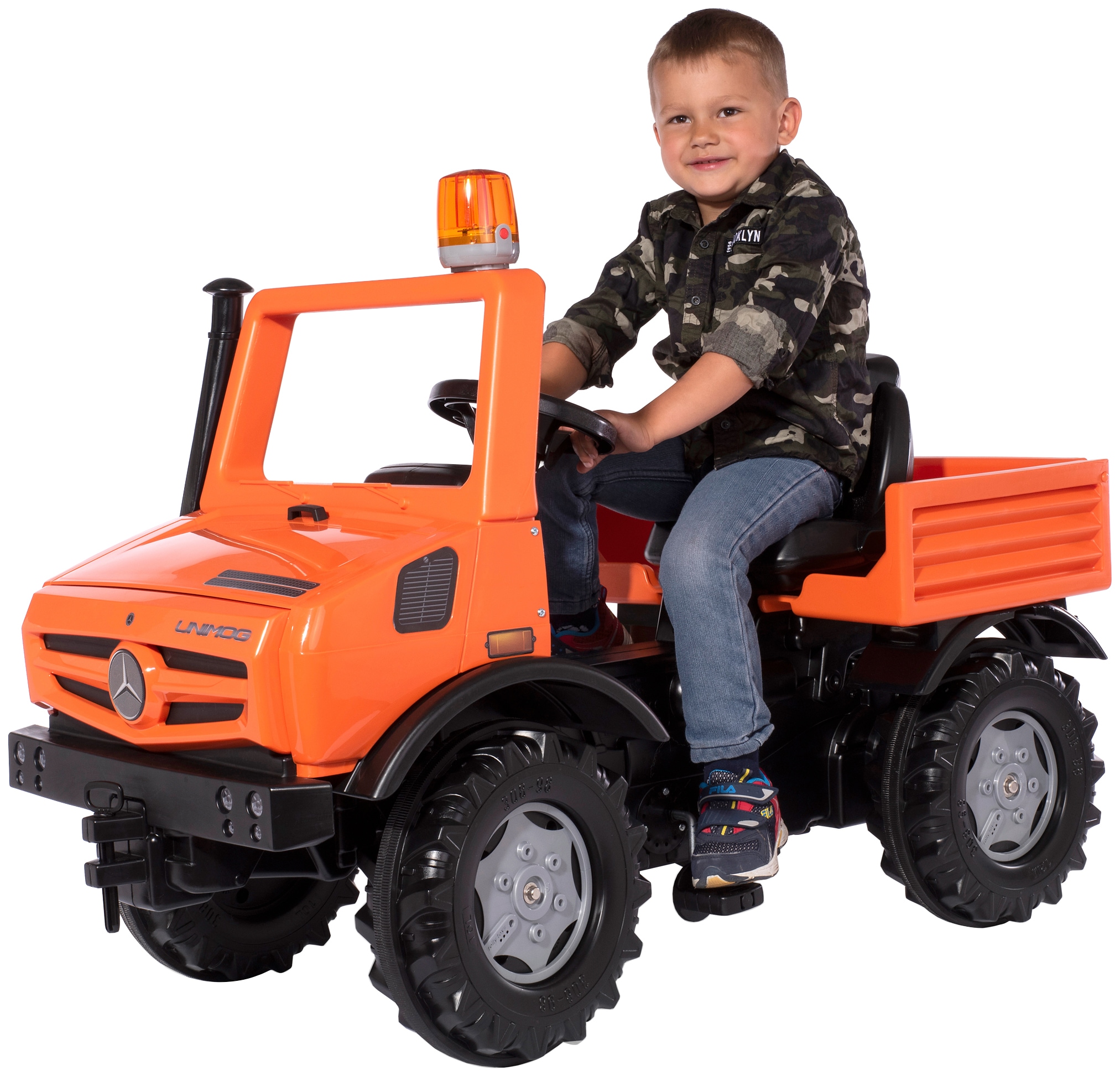 rolly toys® Tretfahrzeug »rollyUnimog Service«, inkl. rollyFlashlight