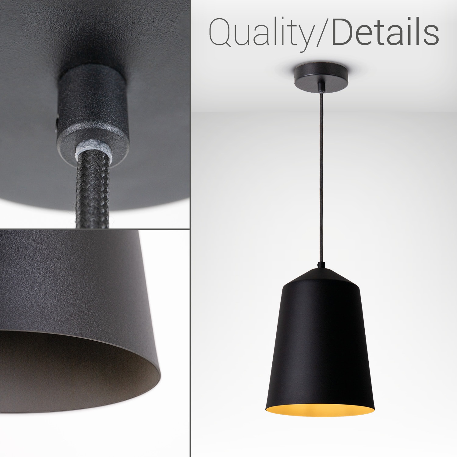 Paco Home Deckenleuchte »Jackson«, 1 flammig, Leuchtmittel E27 | ohne Leuchtmittel, Wohnzimmer Aluminium Pulverbeschichtet Industrial Design E27