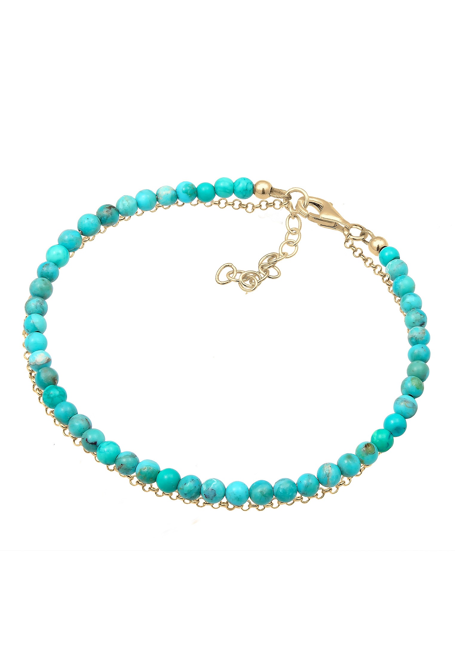 Elli Armkette »Armband Layer Howlith Edelstein Beads Boho 925er Silber«