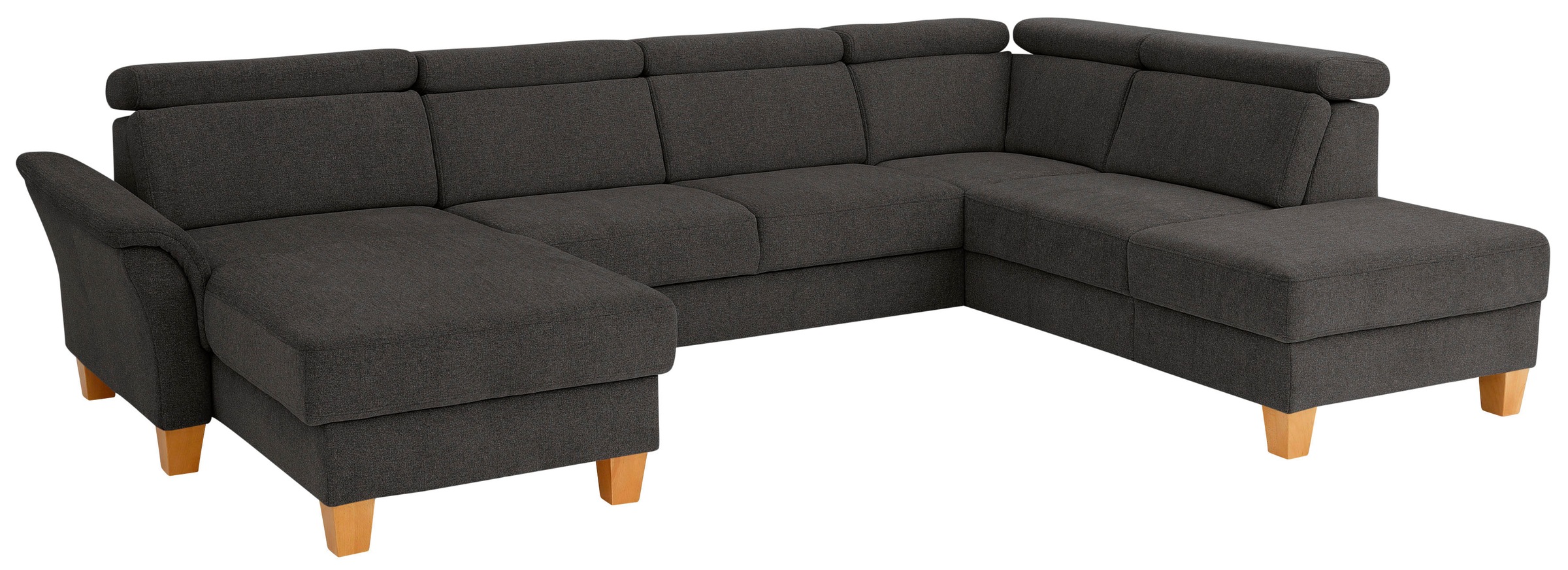 Home affaire Wohnlandschaft »Conville U-Form«, Kopfteilverstellung wahlweise mit Bettfunktion und Bettkasten