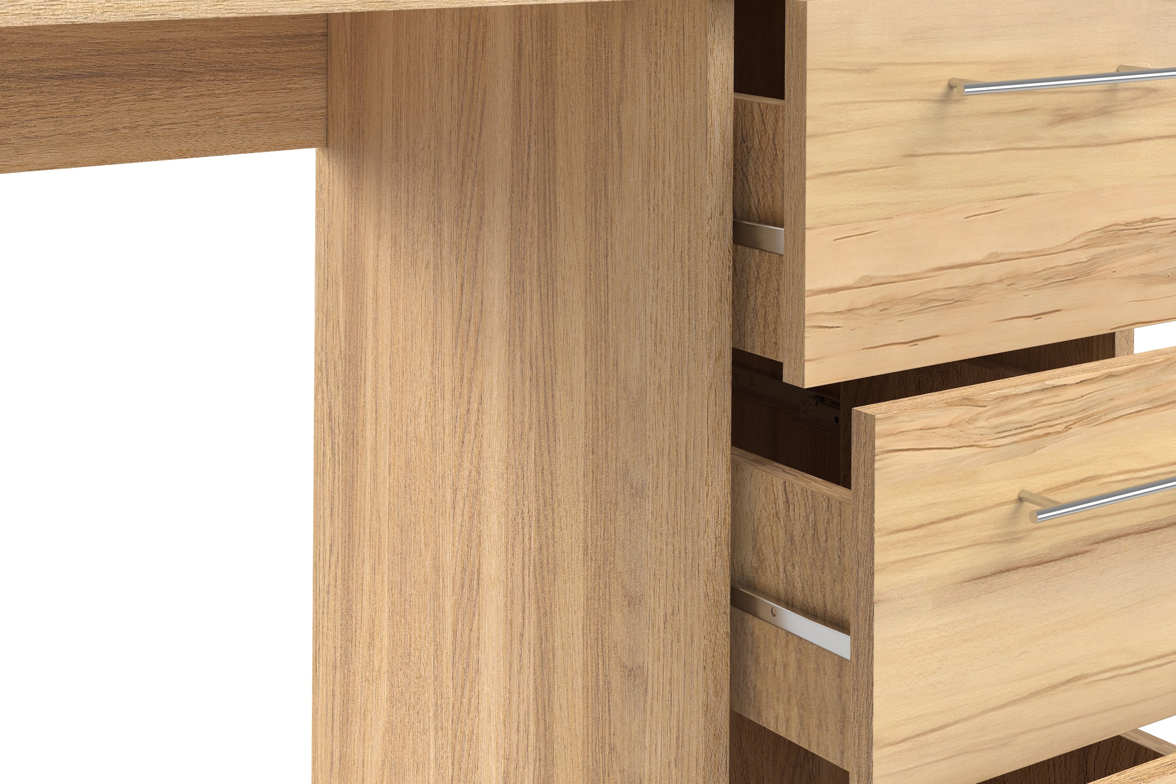 VOGL Möbelfabrik Schreibtisch »Tobi, optional mit Tastaturauszug,«, mit 3 Schubkästen, Breite 115 cm, Made in Germany