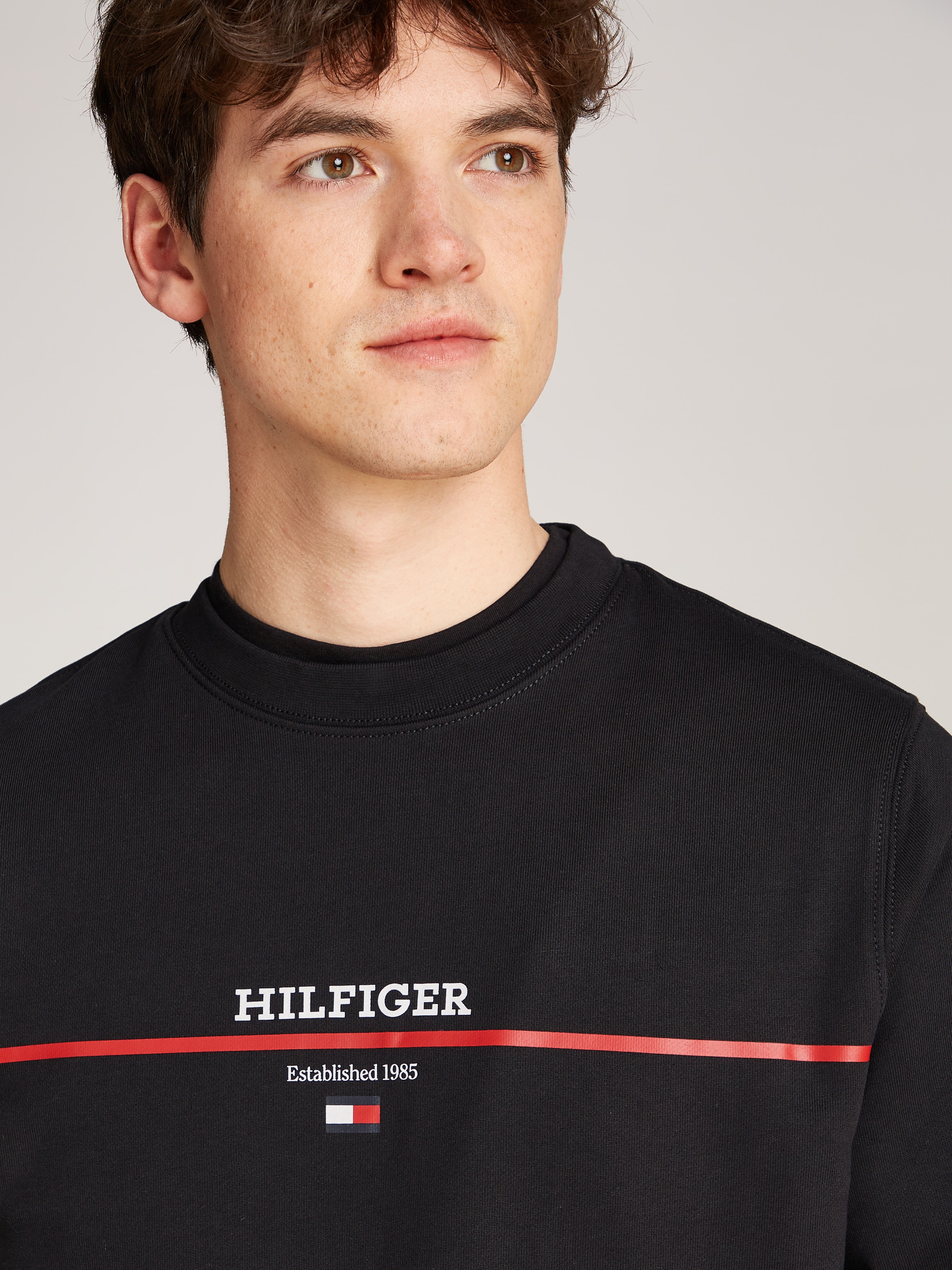 Tommy Hilfiger Sweatshirt »HILFIGER STRIPE TERRY SWEATSHIRT«