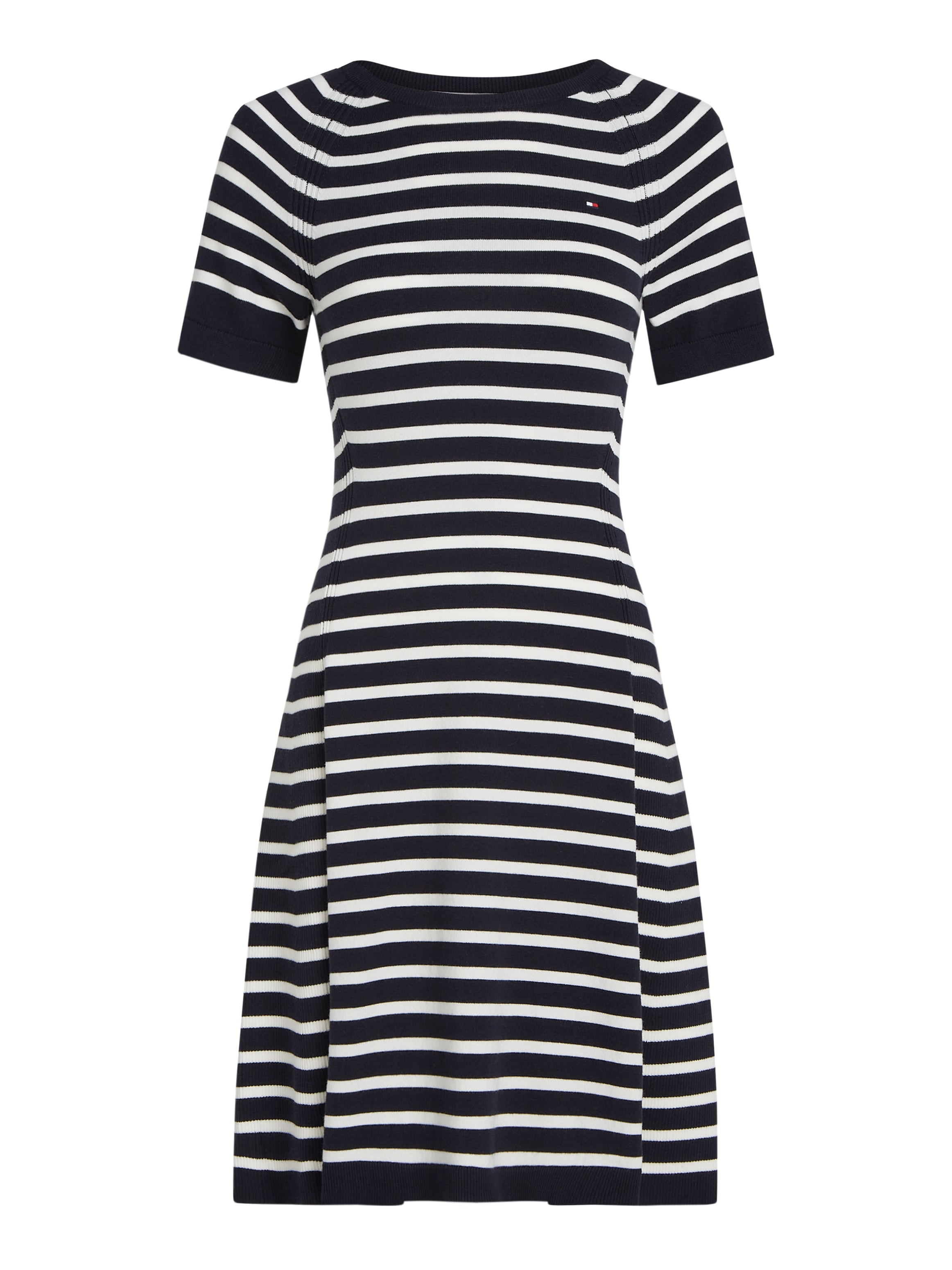 Tommy Hilfiger Jerseykleid »CO JERSEY STITCH F&F DRESS«, mit Logostickerei auf der Brust