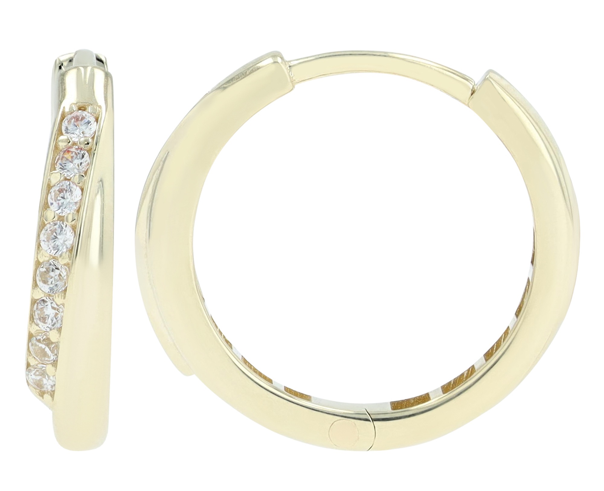 Adelia´s Paar Creolen »333 Gelbgold Ohrringe Creolen mit funkelnden Zirkonia« goldfarben