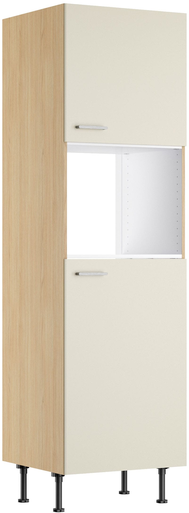 KOCHSTATION Mikrowellenumbauschrank »KS-Lucy« Breite 60 cm, mit 2 Türen, Soft-Close, höhenverstellbare Füße