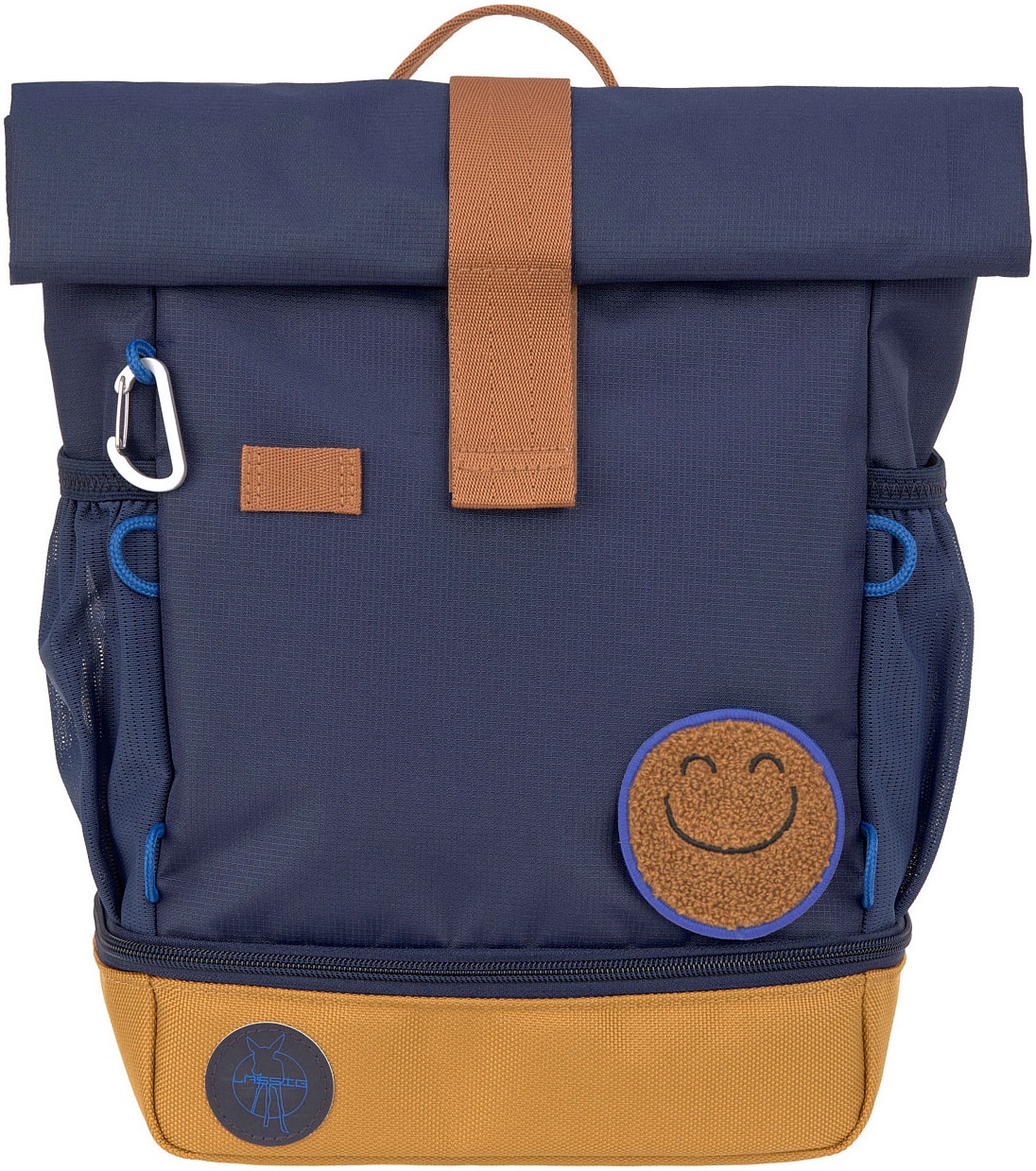 LÄSSIG Kinderrucksack »Little Gang, Mini Rolltop Backpack, navy« Reflektoren aus recycelten PET-Flaschen