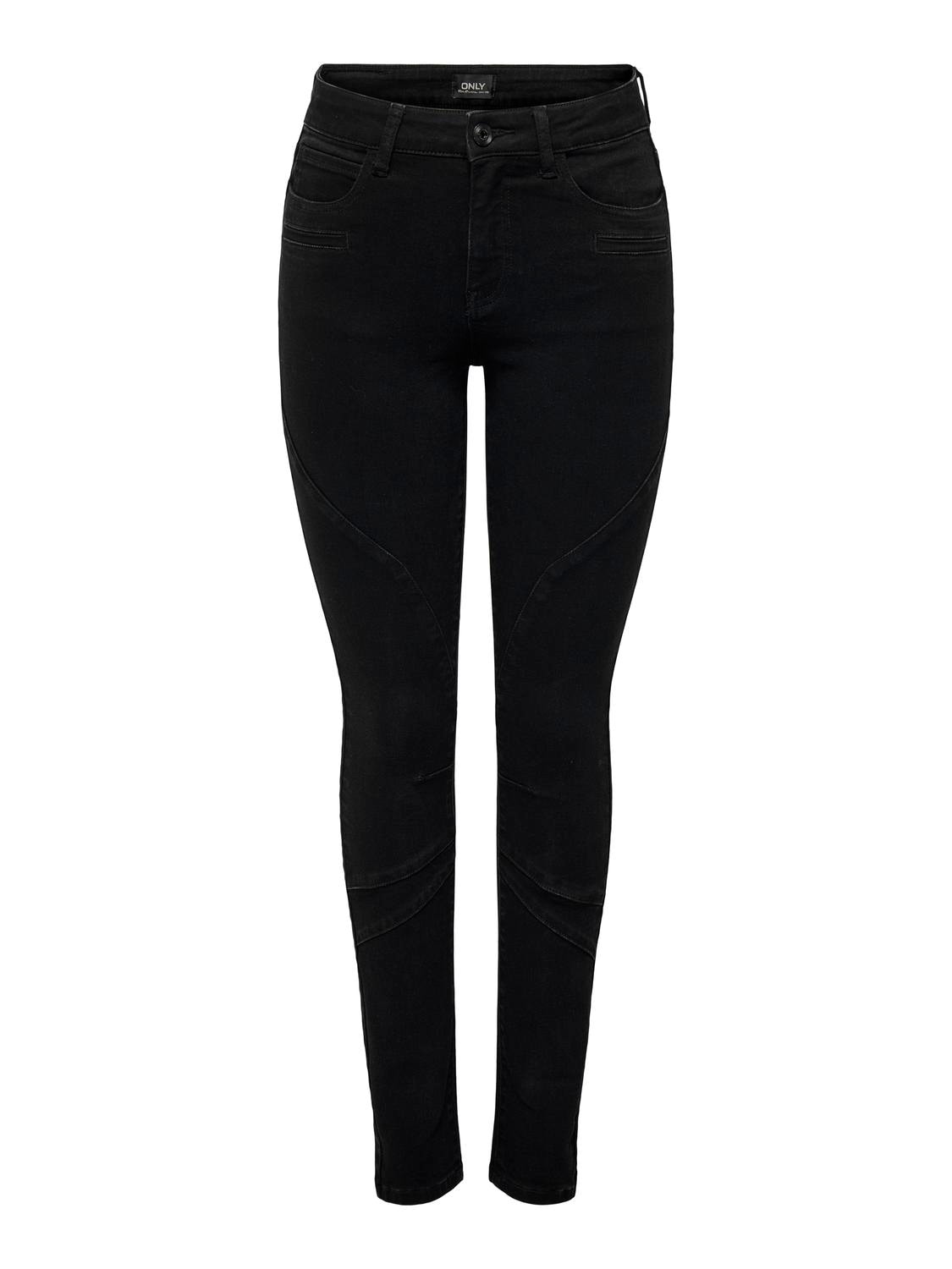 ONLY Skinny-fit-Jeans »ONLHUSH MID WAIST SK BIKER COIN DNM MAS«