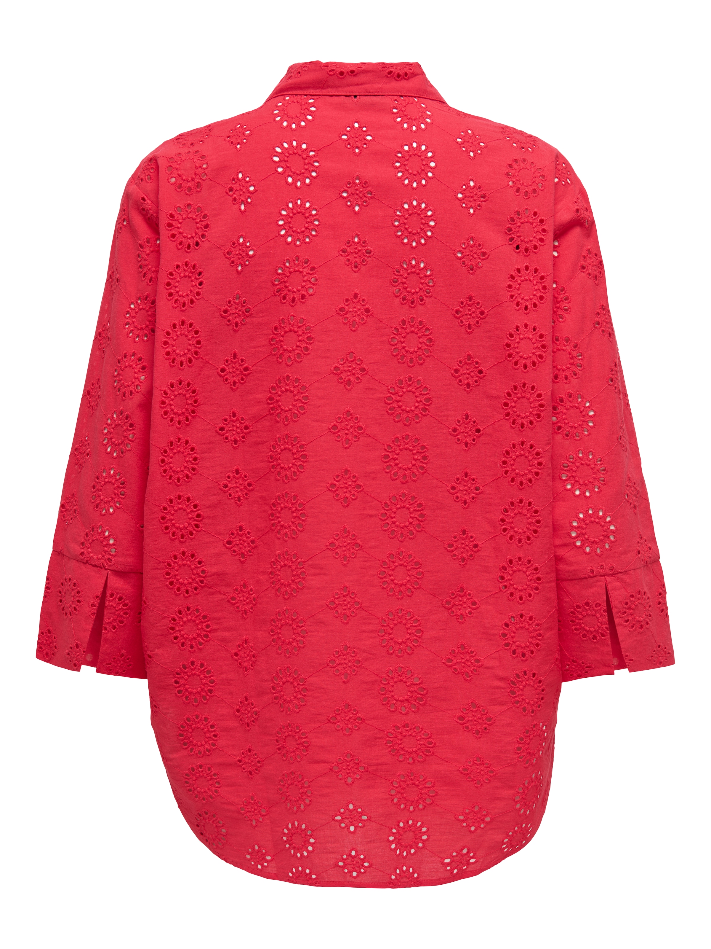 JDY Hemdbluse »JDYTALLIE 3/4 LONG SHIRT WVN NOOS«, mit Lochstickerei-Detail