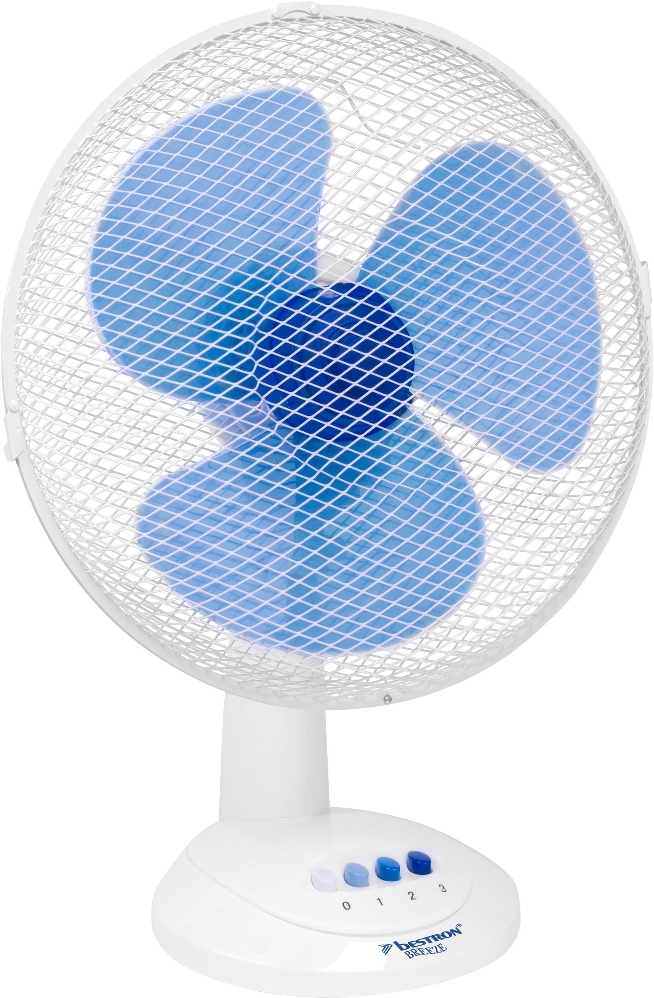 bestron Tischventilator »mobiles Gerät«, mit Schwenkfunktion, Höhe: 48 cm, Ø 35 cm, 40 W, Weiß