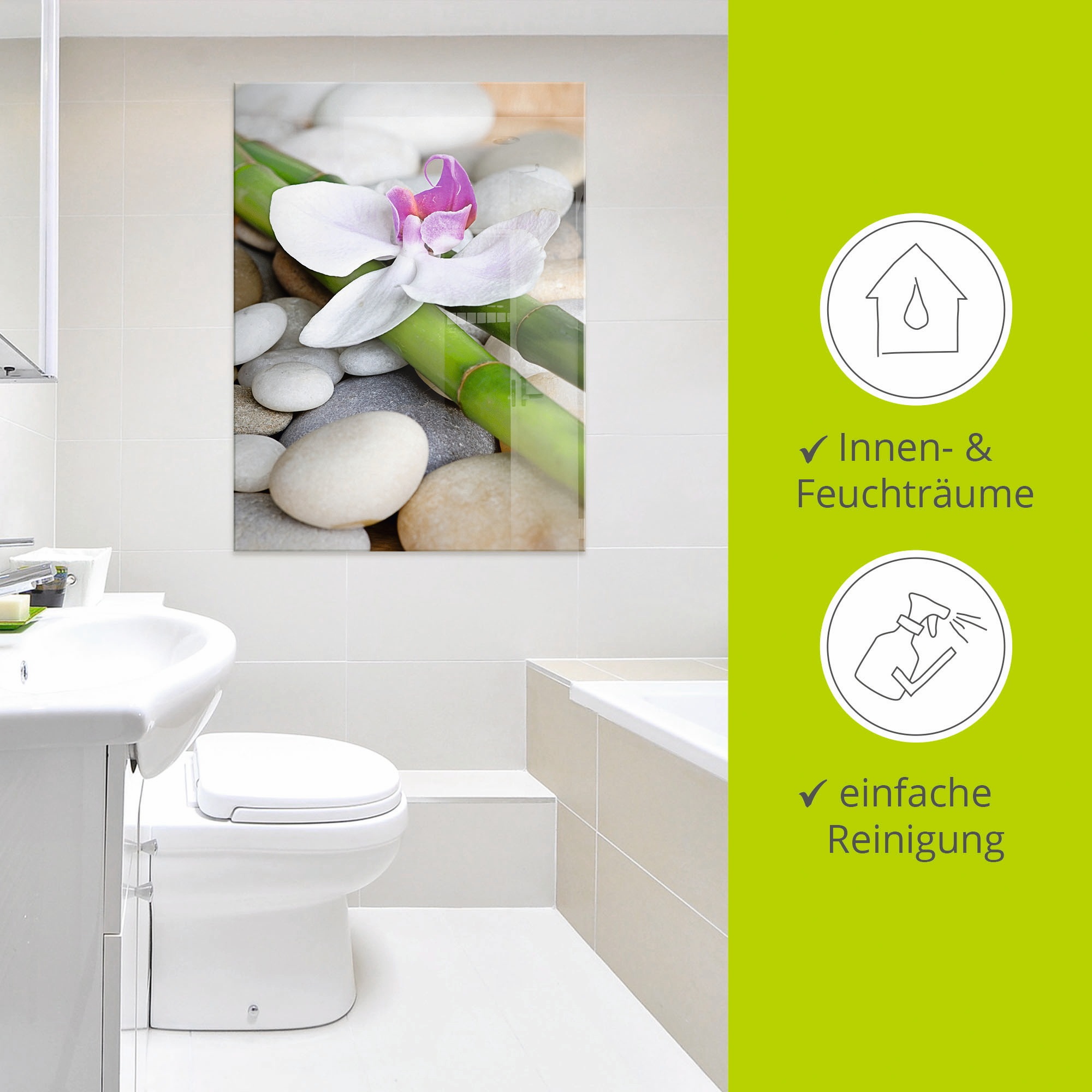 Artland Glasbild »Zen Orchidee«, Zen, (1 St.), in verschiedenen Größen