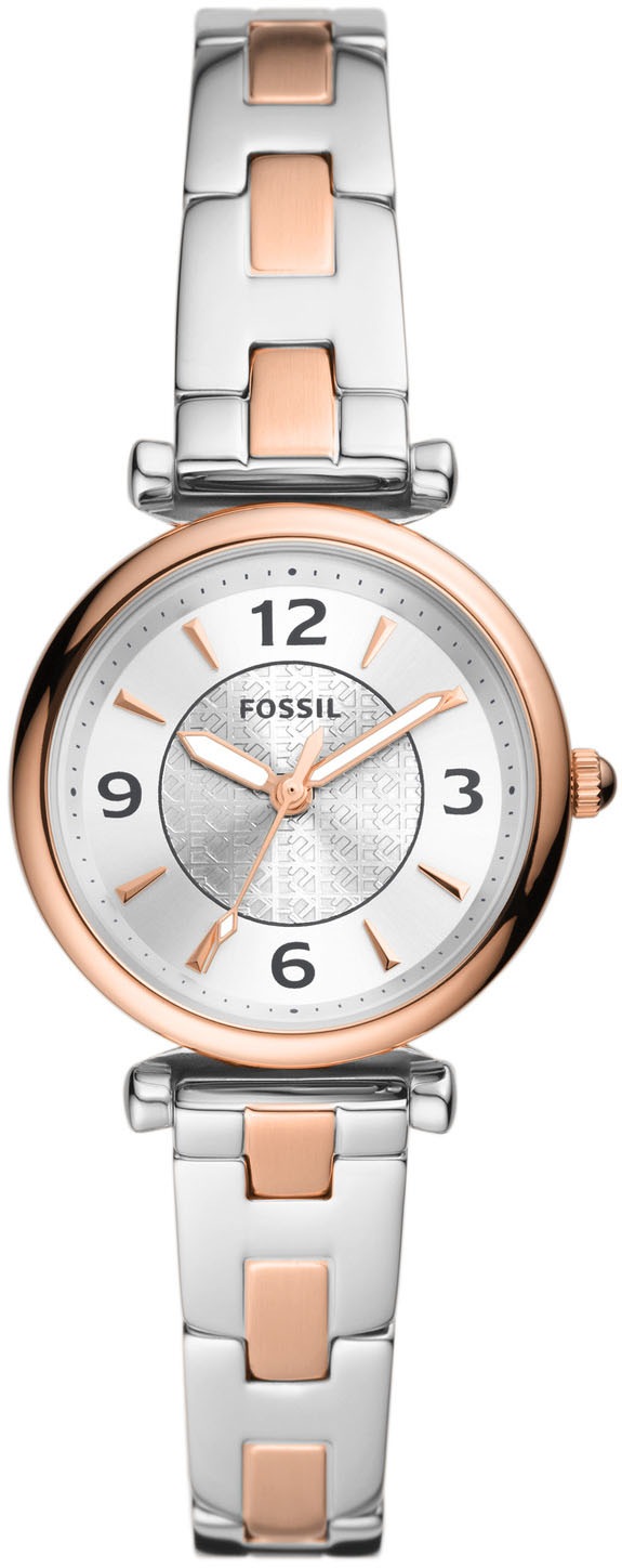 Fossil Quarzuhr »Carlie, ES5201«, Armbanduhr, Damenuhr, analog