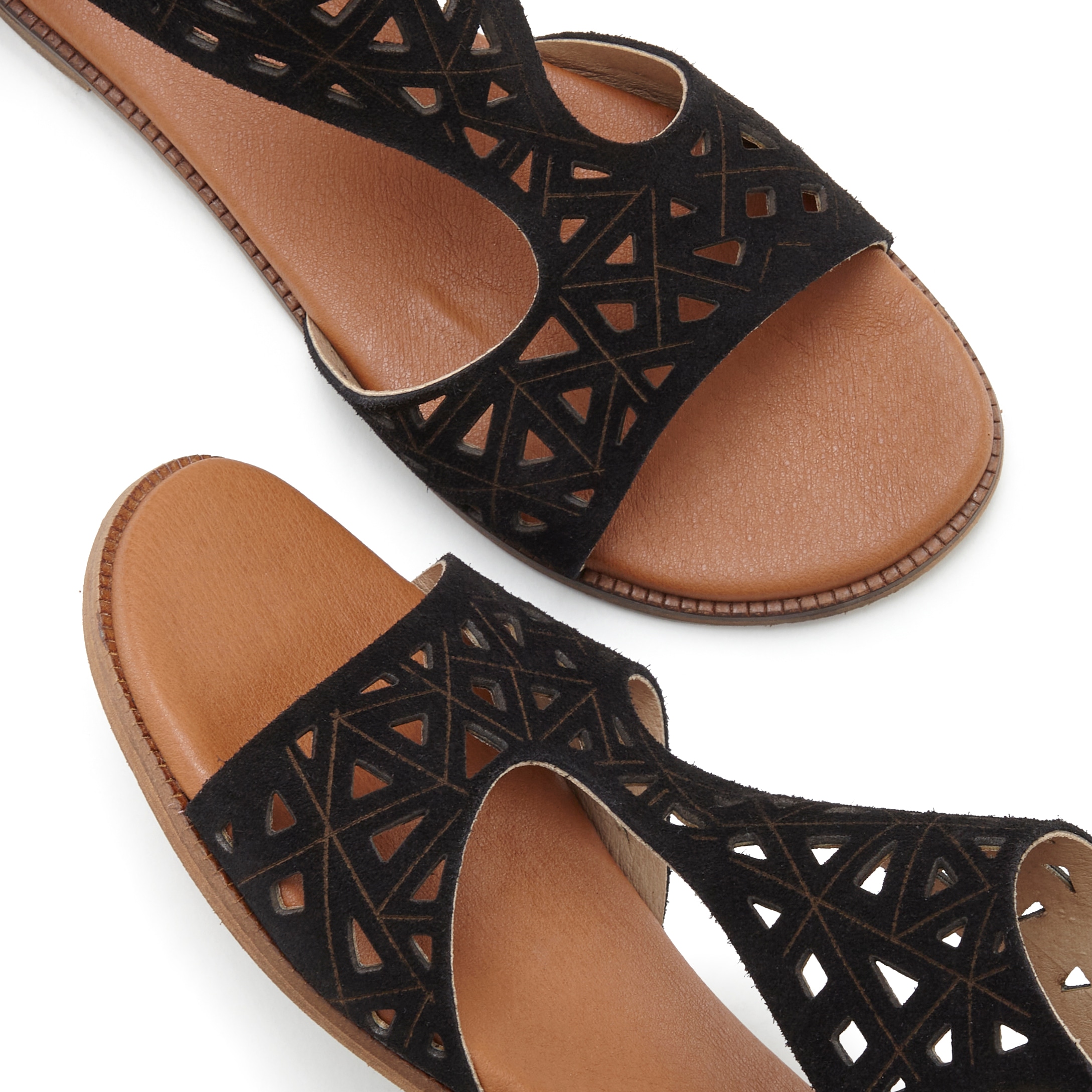 LASCANA Sandale »Sommerschuh«, Sandalette, Sommerschuh aus hochwertigem Leder mit Cut-Outs