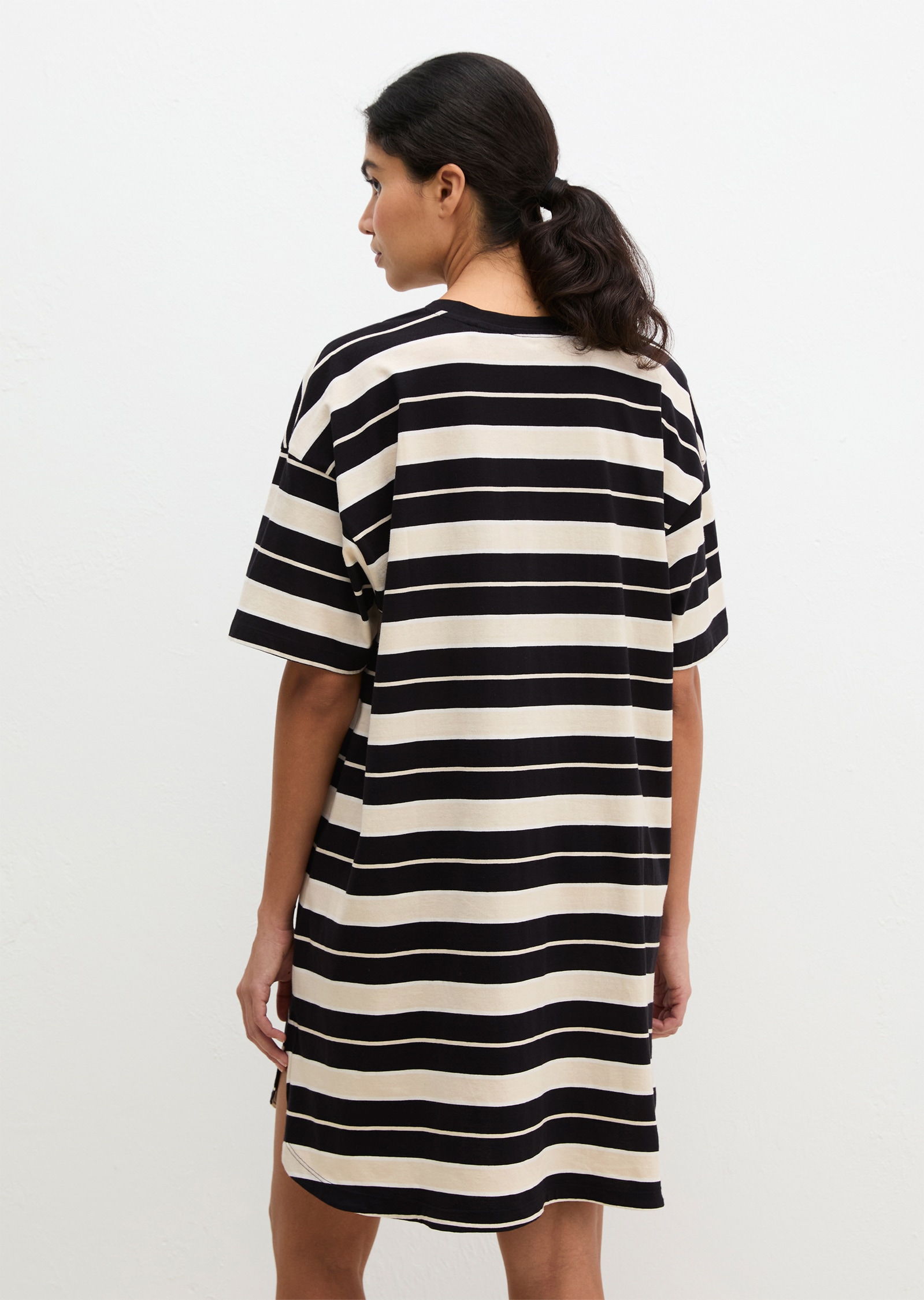 Marc O'Polo Nachthemd »Mix N Match Cotton« mit kurzen Ärmeln und Rundhalsausschnitt, seitliche Schlitze