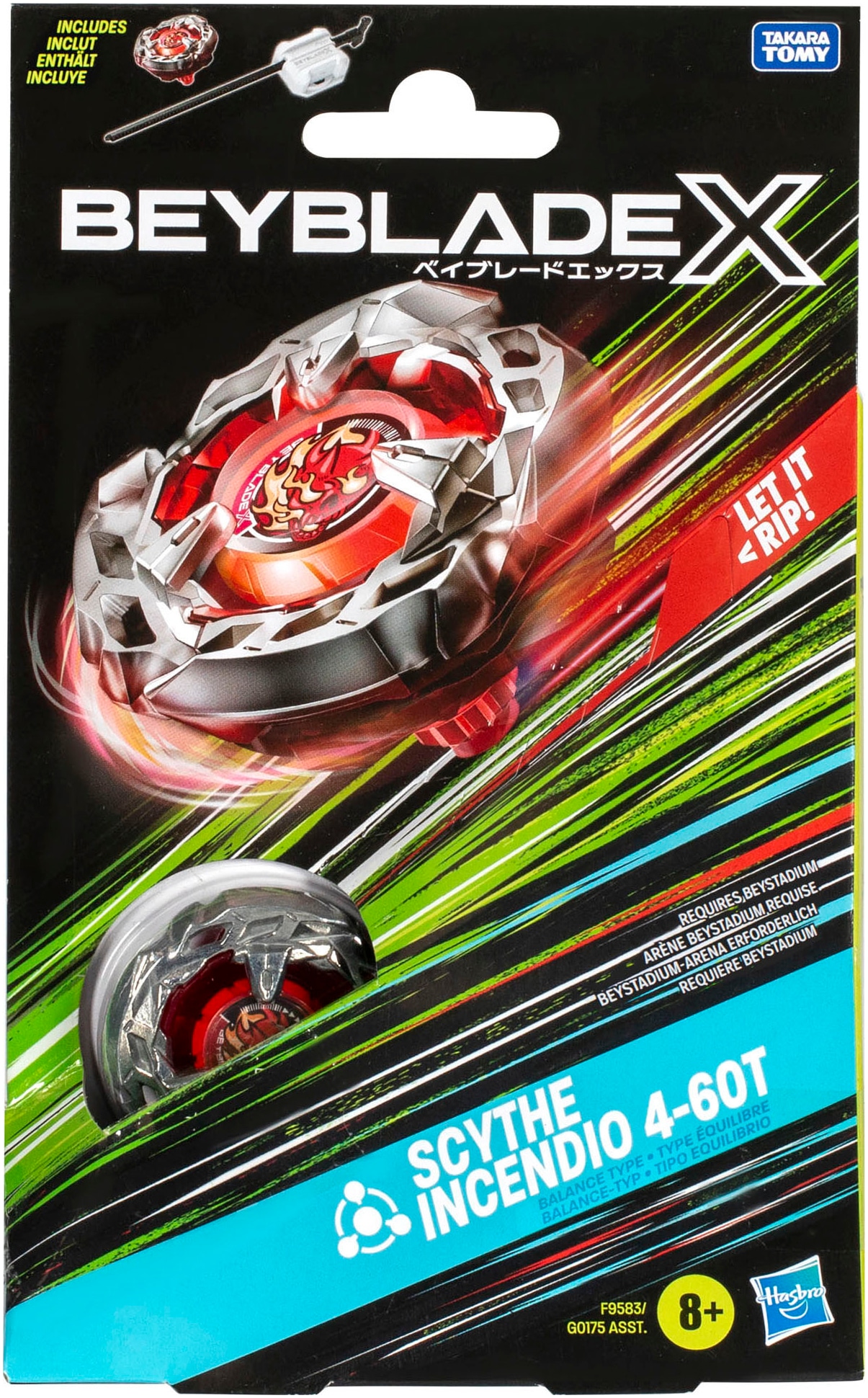 Hasbro Speed-Kreisel »Beyblade X Scythe Incendio 4-60T Starter Pack«