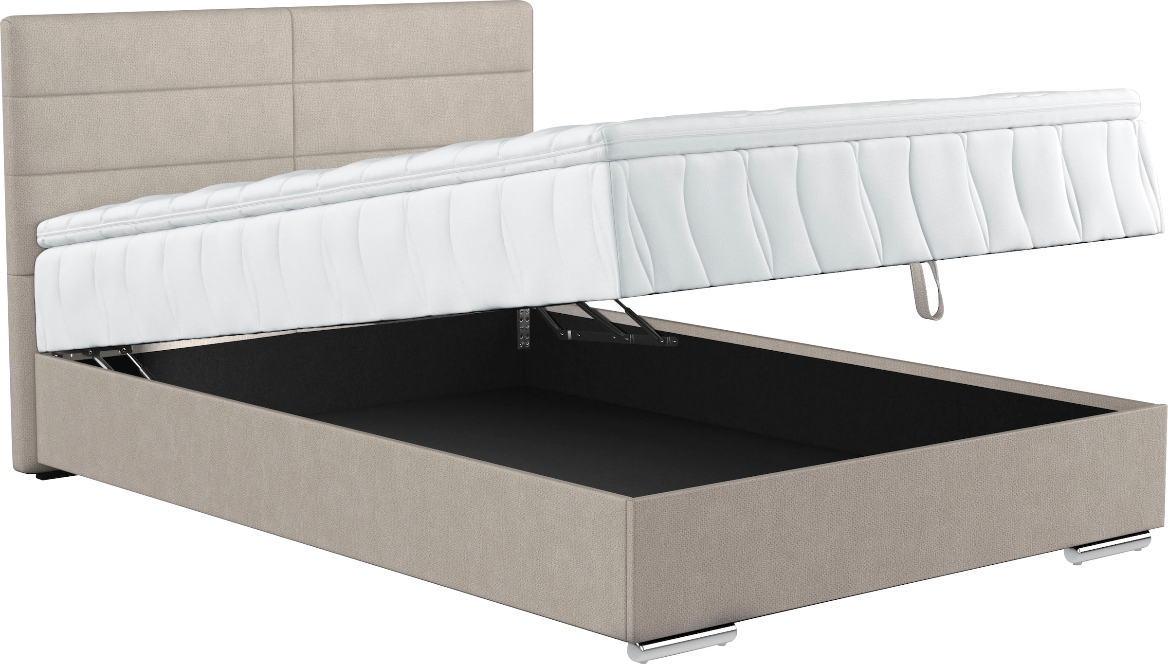 COTTA Boxspringbett Tom, mit Bettkasten, Topper und Zierkissen