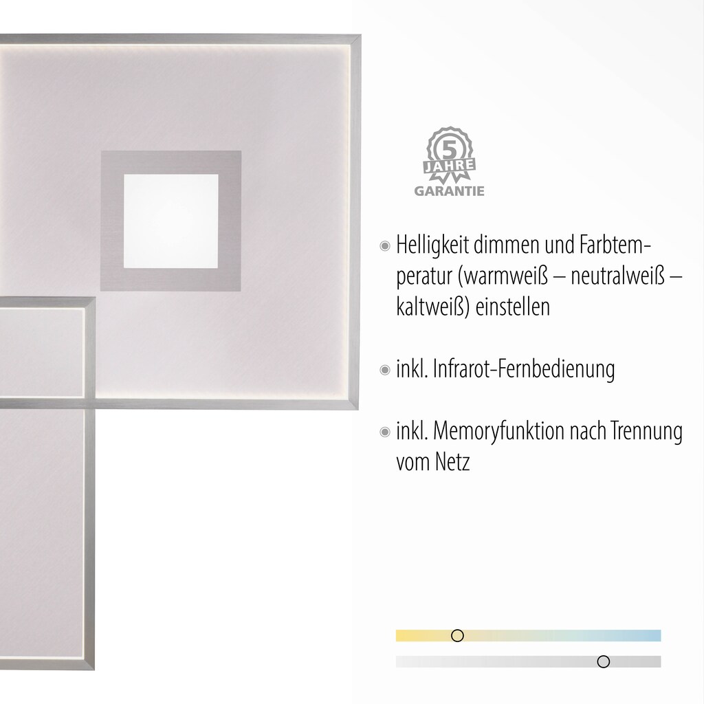 Paul Neuhaus LED Deckenleuchte »AMARA«, 2 flammig-flammig, Fernbedienung, Infrarot inkl.