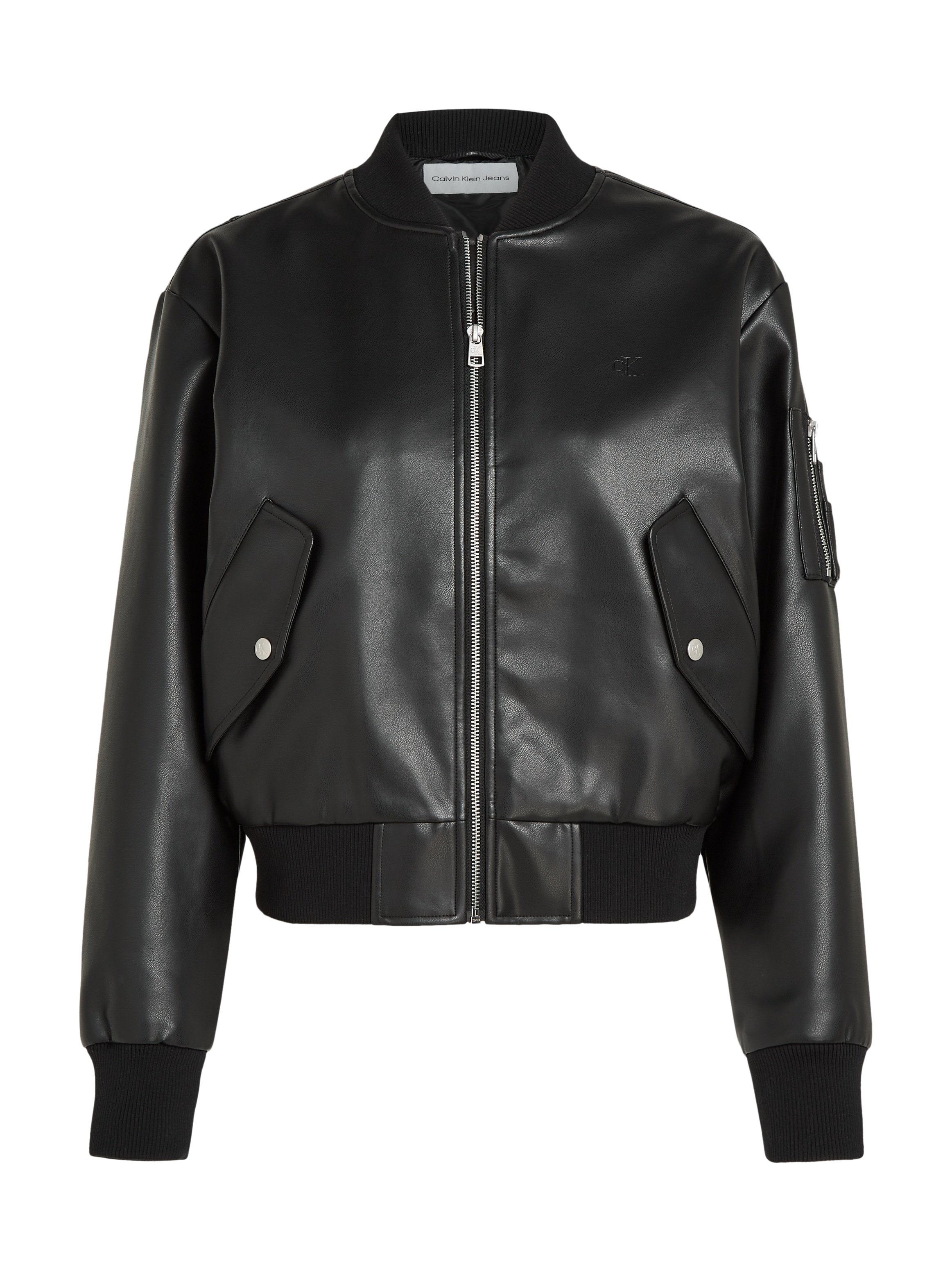 Calvin Klein Jeans Collegejacke »FAUX LEATHER BOMBER JACKET«, mit Logoprägung