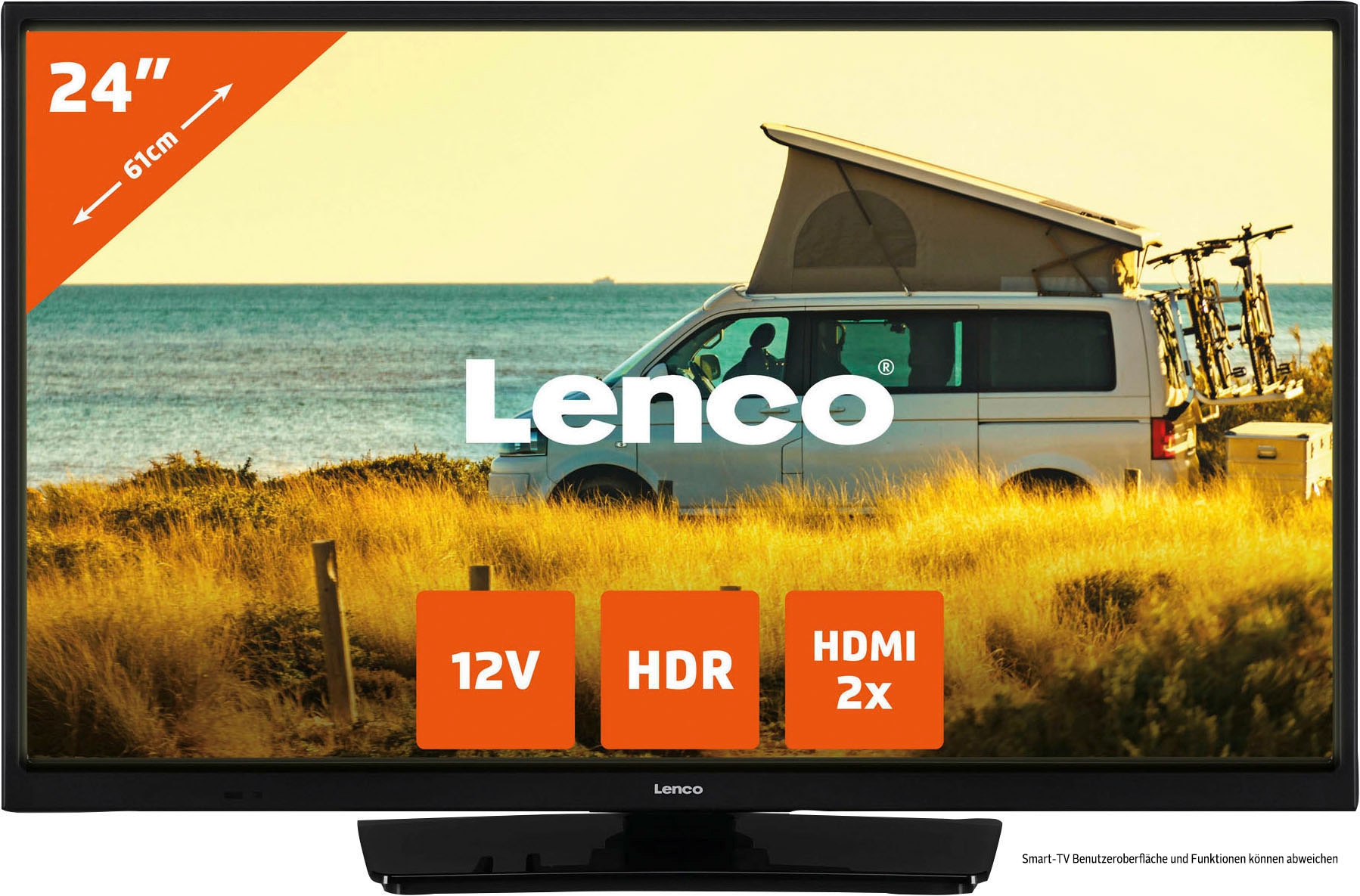 Lenco LED-Fernseher »LED-2423BK - mit 12-V-Verbindung«, 61 cm/24 Zoll, HD