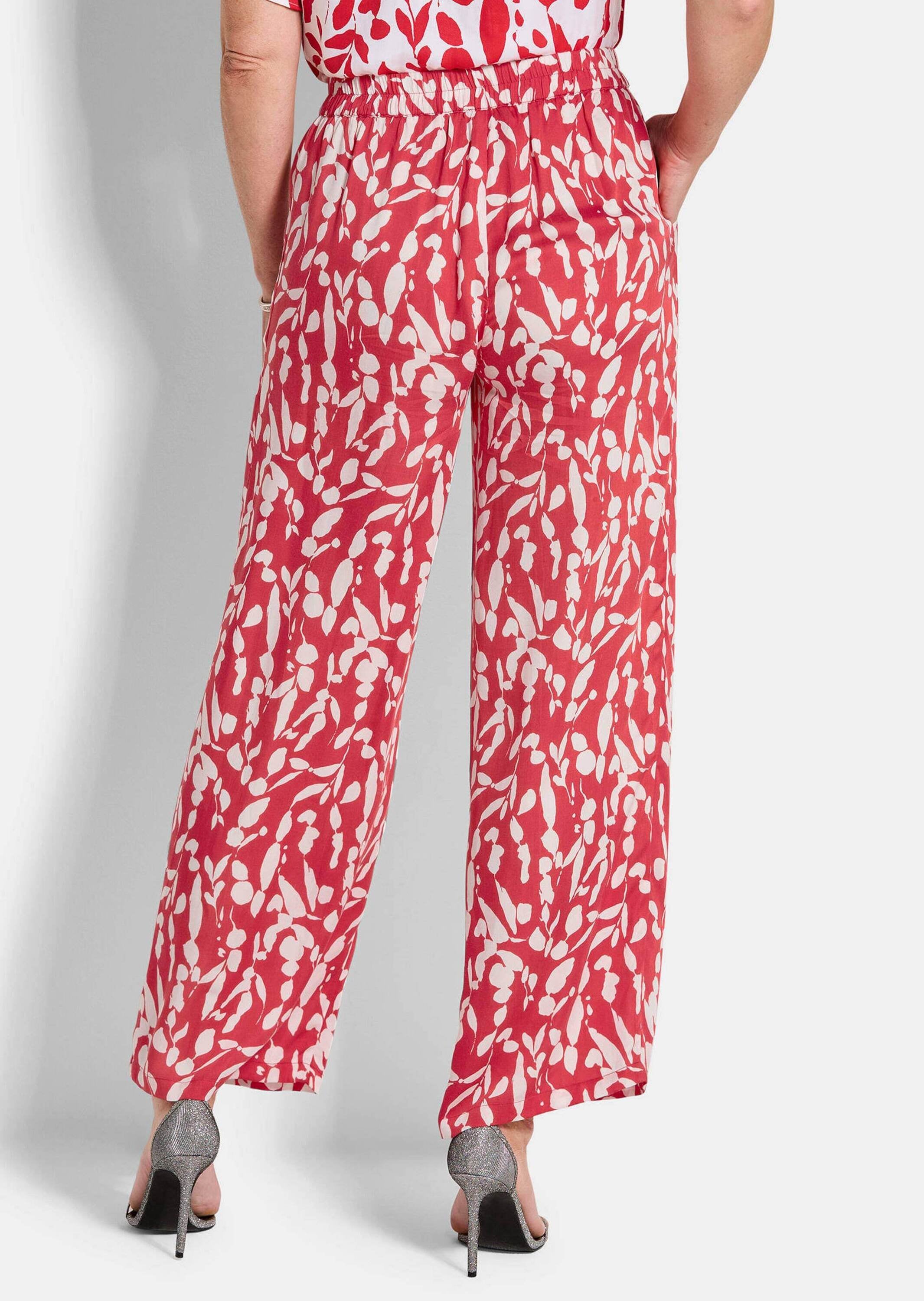 GOLDNER Schlupfhose »Kurzgröße Weite Hose VERA aus Viskose-Satin«