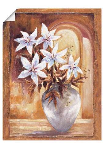 Artland Wandbild »Weiße Blumen in Vase II«, Blumen, (1 St.), in vielen Größen &... kaufen