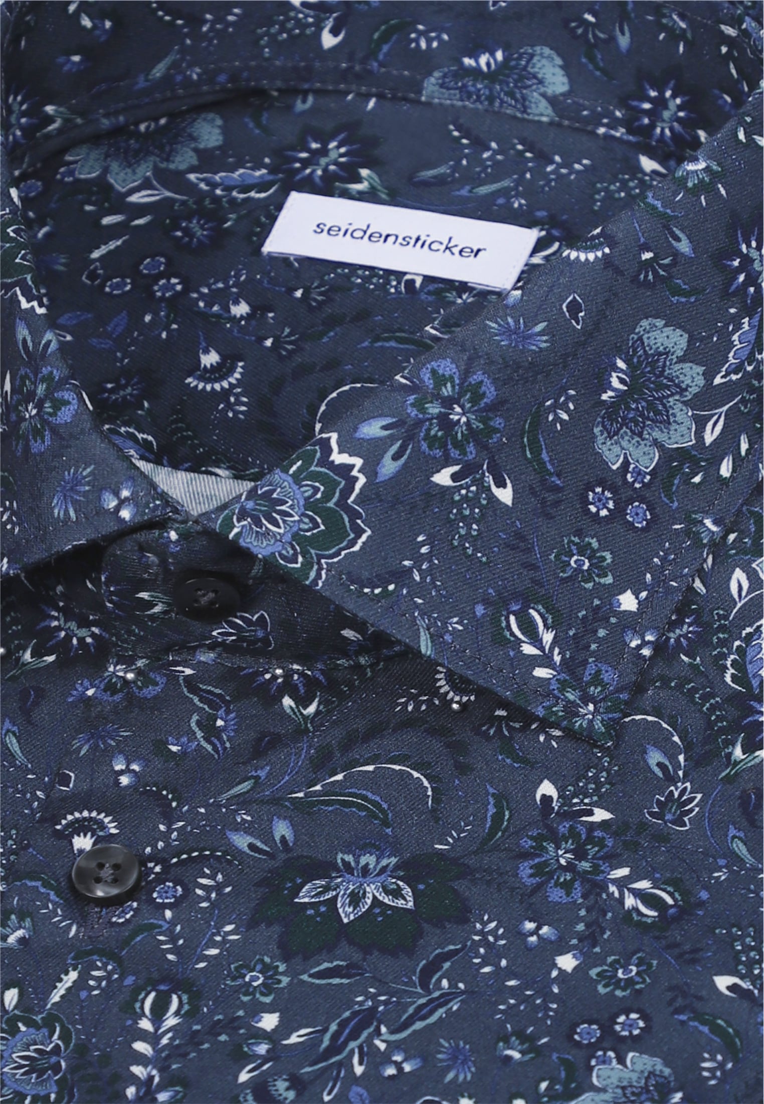seidensticker Businesshemd »Schwarze Rose« Shaped 1/1 Kentkragen Druck