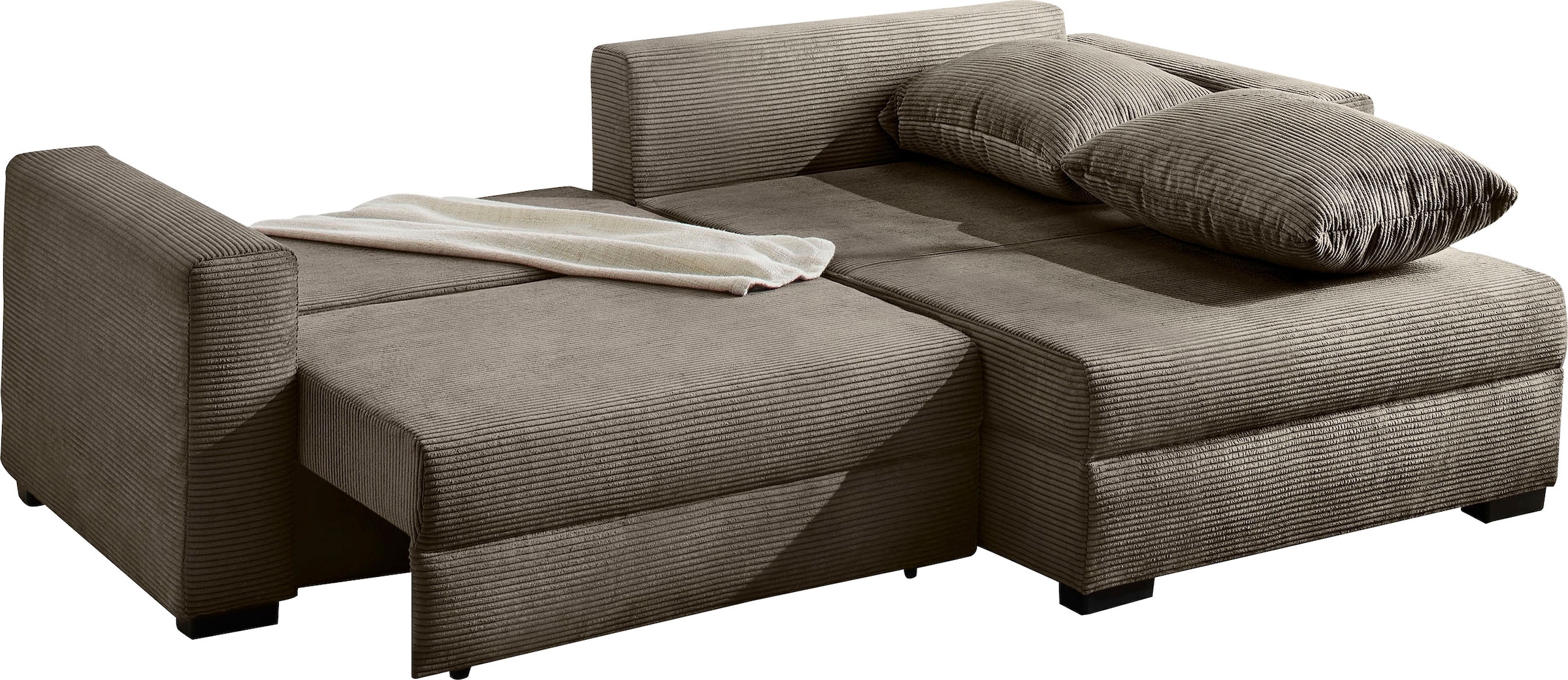 Jockenhöfer Gruppe Ecksofa »Saalbach, L-Form«, inklusive Bettfunktion,Bettkasten, L oder XL-Ottomane