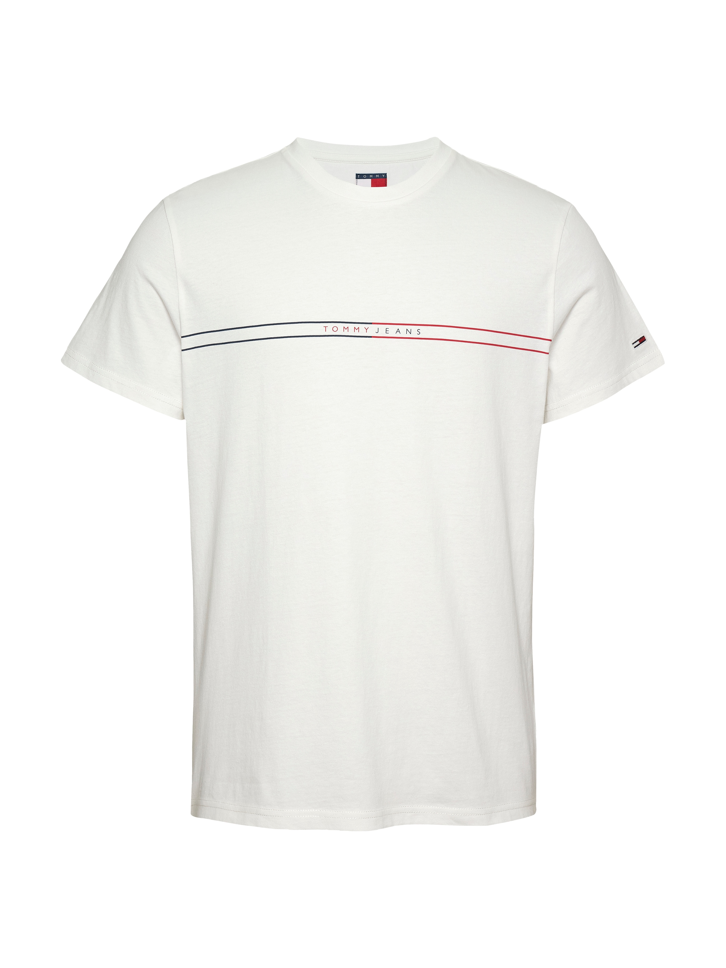 Tommy Jeans Kurzarmshirt »TJM SLIM ENTRY GRAPHIC TEE EXT«, Mit Rundhalsausschnitt