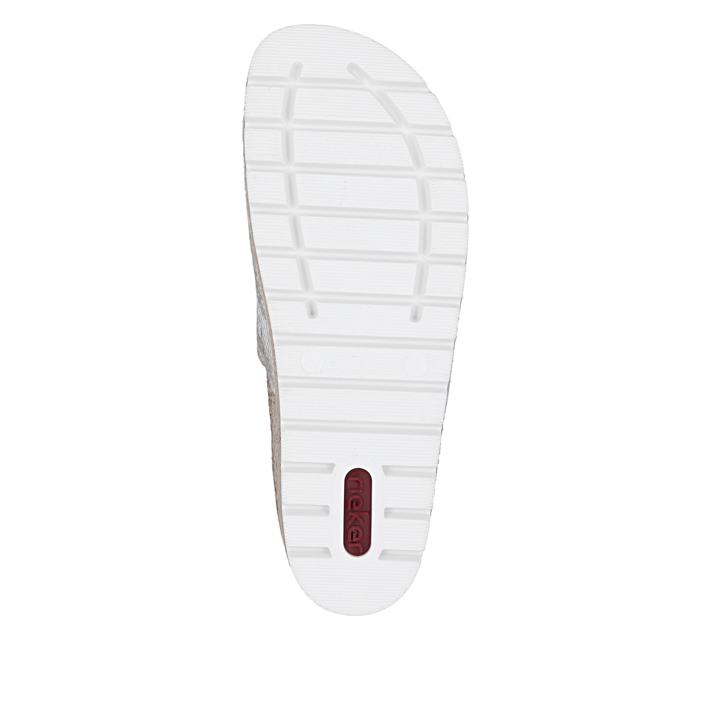 Rieker Pantolette  Sommerschuh, Schlappen mit modischem Plateau