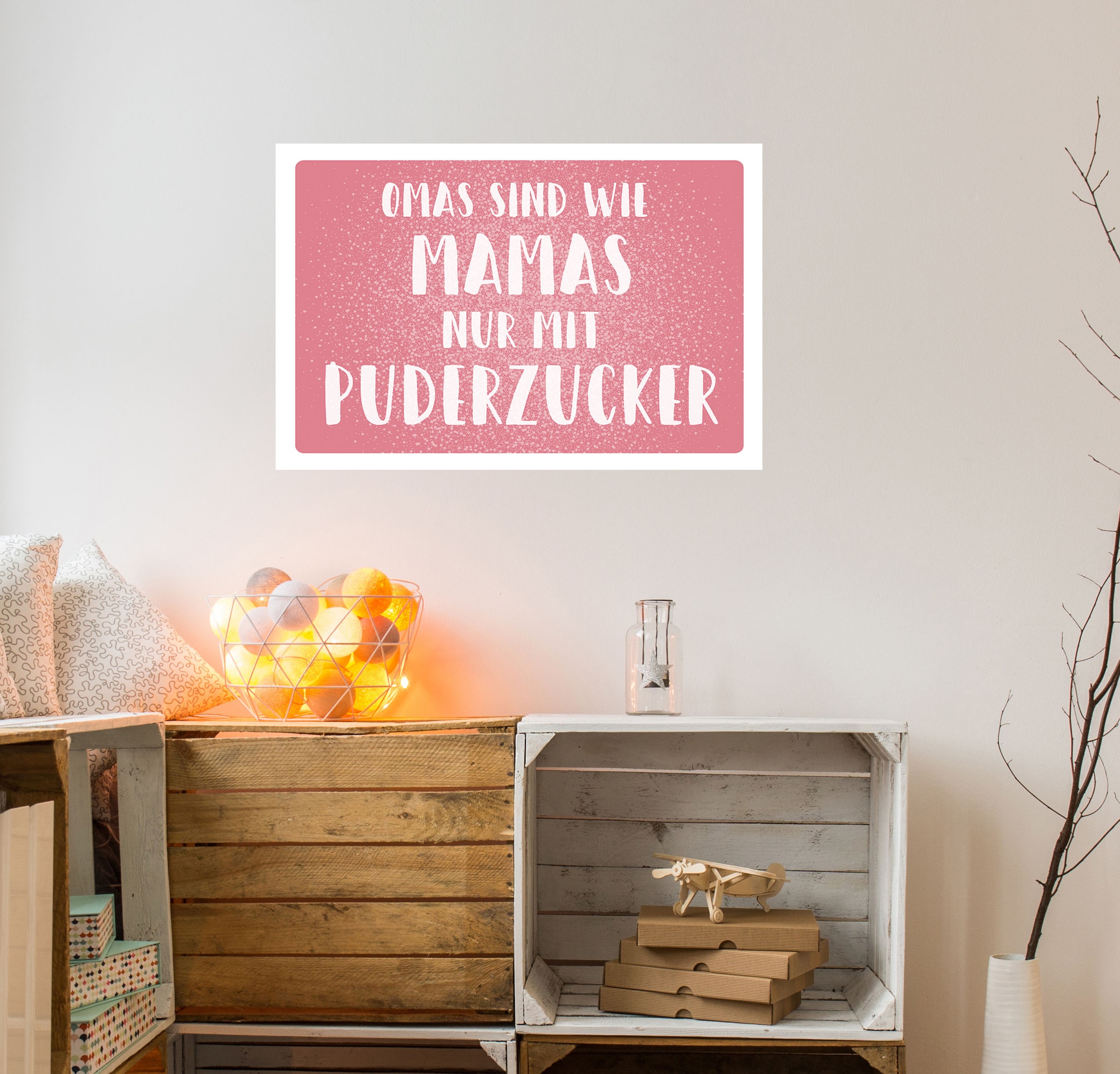 queence Metallbild »Puderzucker II«, Sprüche, (1 St.)