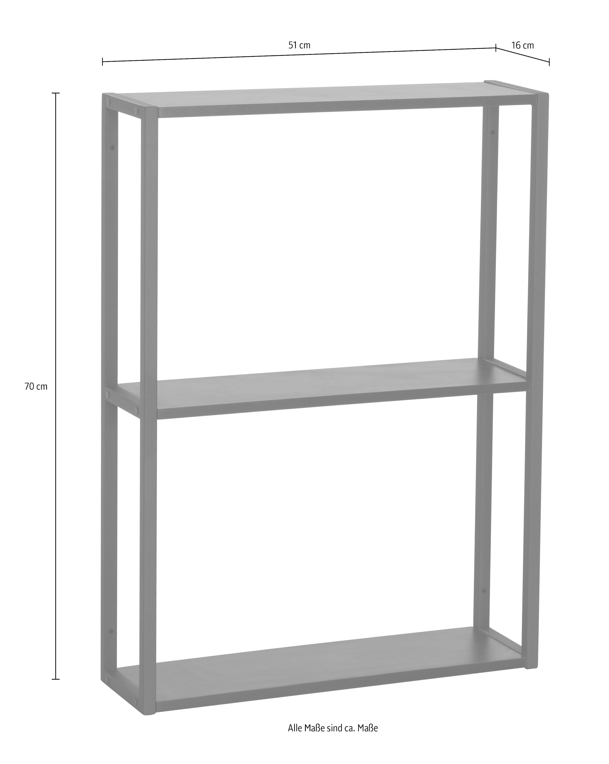 INOSIGN Hängeregal »Lodi«, (1 St.), Badezimmerschrank hängend mit 3 Ablagen - (B/T/H) 51/16/70 cm
