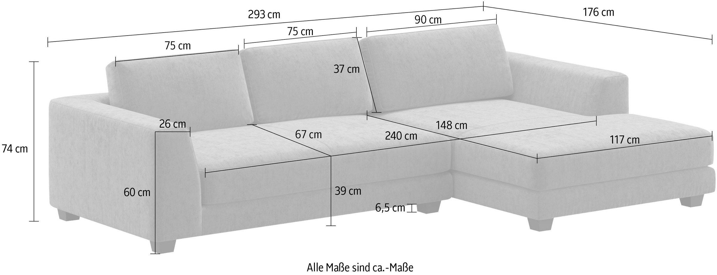 machalke® Ecksofa »atoll, L-Form«